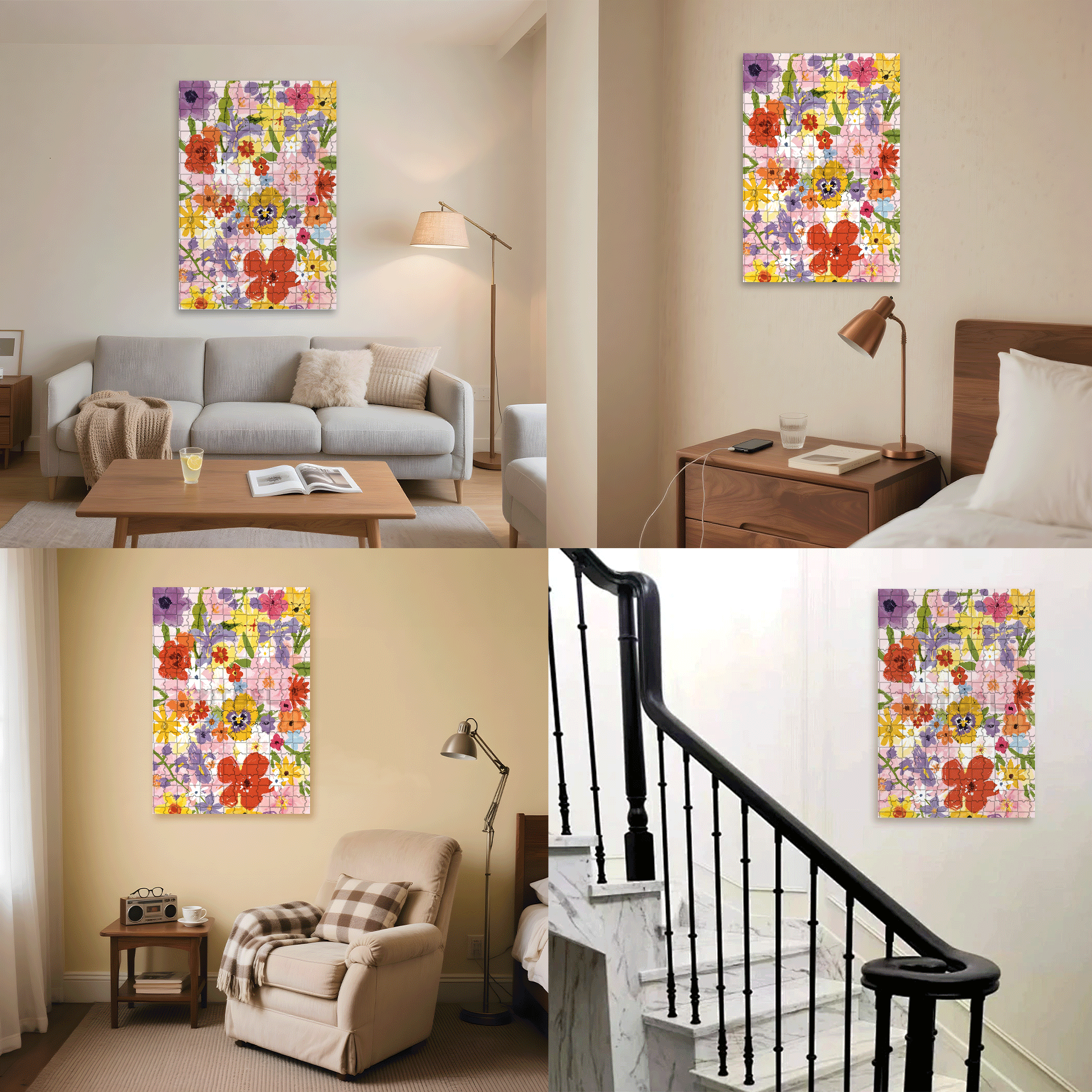 Favorite Color 500pcs/1000pcs Jigsaw Puzzle, Scratch-Resistant, Interactive Family Game & Brain-Boosting DIY Decor, Perfect for Halloween, Christmas & New Year Gifts, Family Puzzle Game