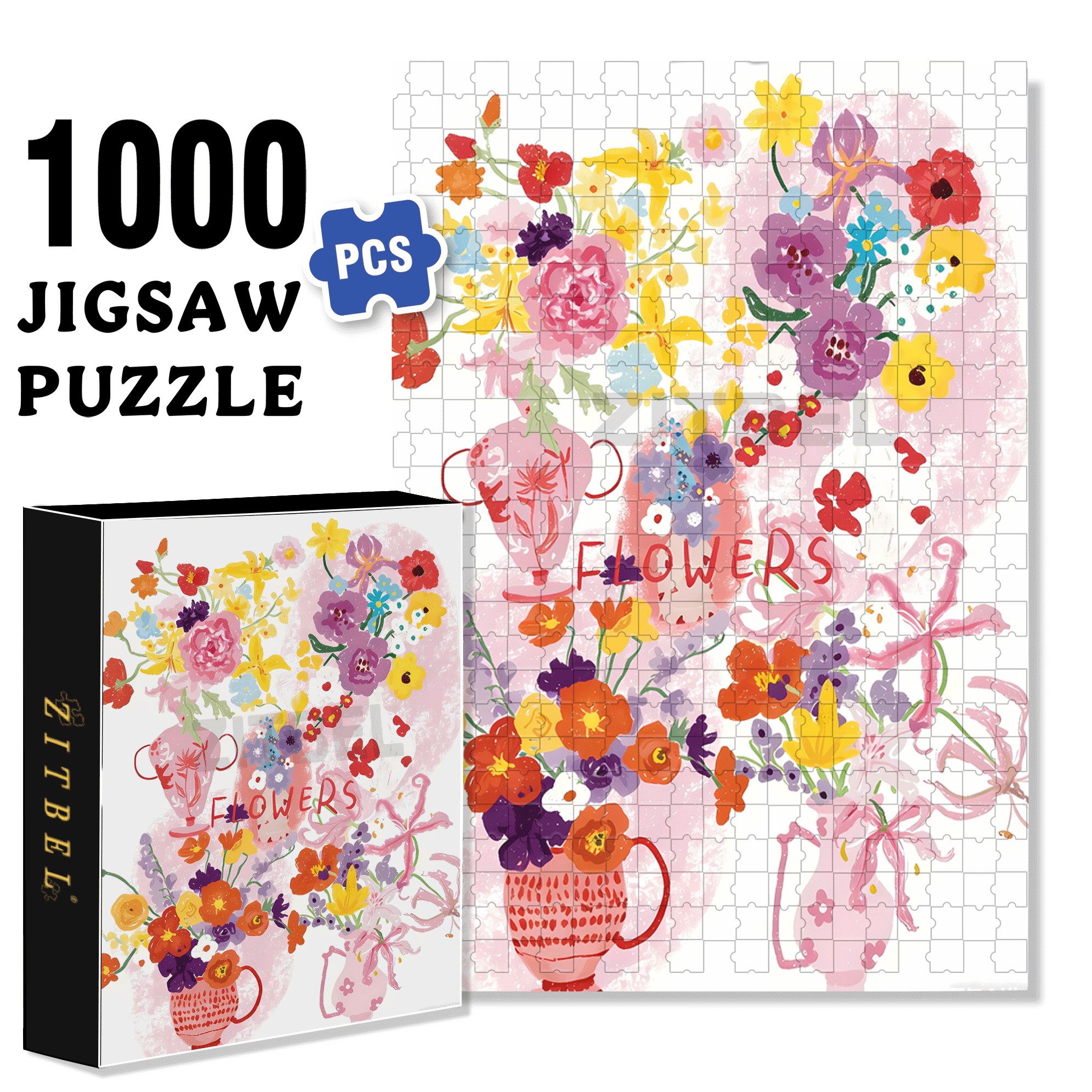 Happy Weekend 2 500pcs/1000pcs Jigsaw Puzzle, Scratch-Resistant, Interactive Family Game & Brain-Boosting DIY Decor, Perfect for Halloween, Christmas & New Year Gifts, Family Puzzle Game