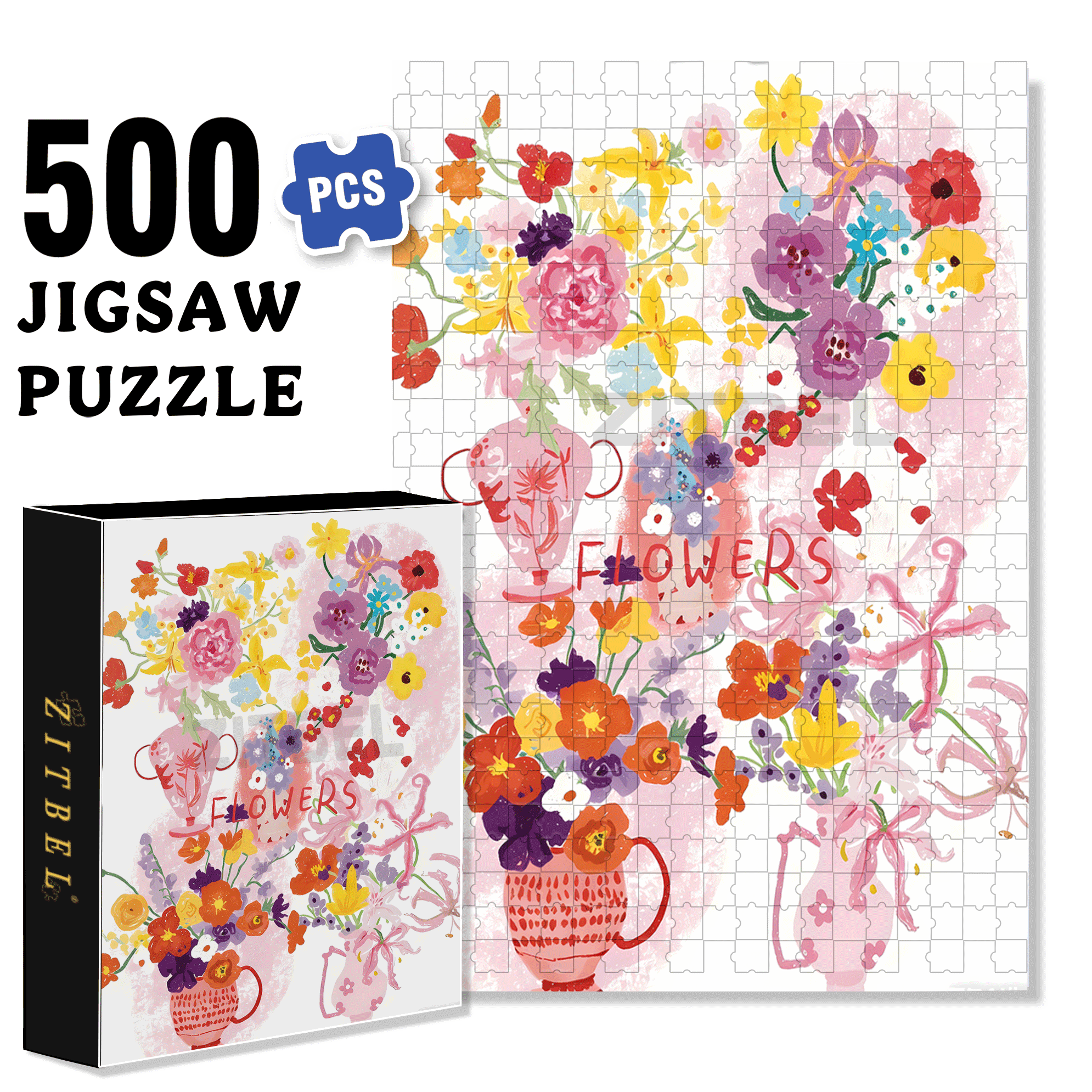 Happy Weekend 2 500pcs/1000pcs Jigsaw Puzzle, Scratch-Resistant, Interactive Family Game & Brain-Boosting DIY Decor, Perfect for Halloween, Christmas & New Year Gifts, Family Puzzle Game