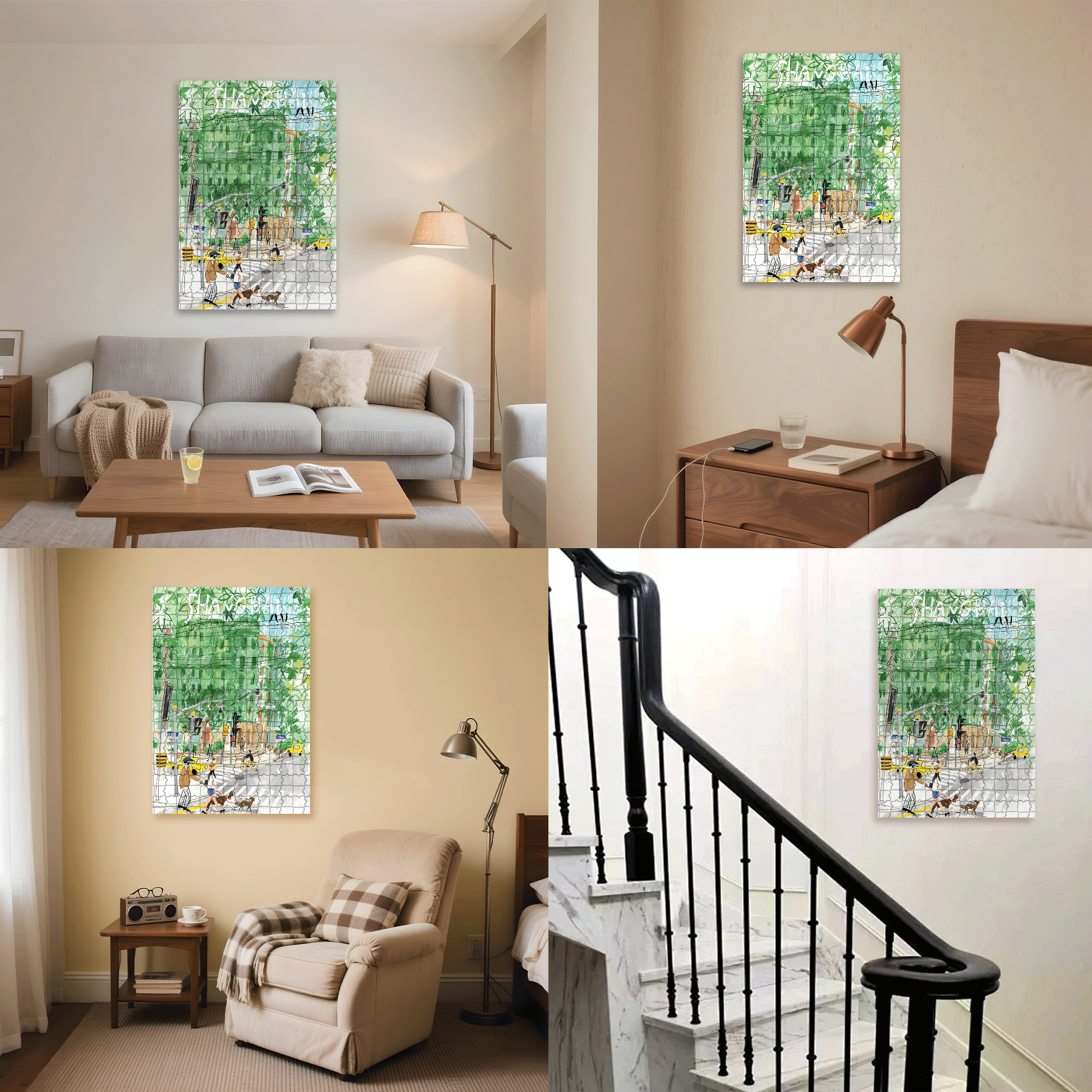 Keep The Summer 500pcs/1000pcs Jigsaw Puzzle, Scratch-Resistant, Interactive Family Game & Brain-Boosting DIY Decor, Perfect for Halloween, Christmas & New Year Gifts, Family Puzzle Game