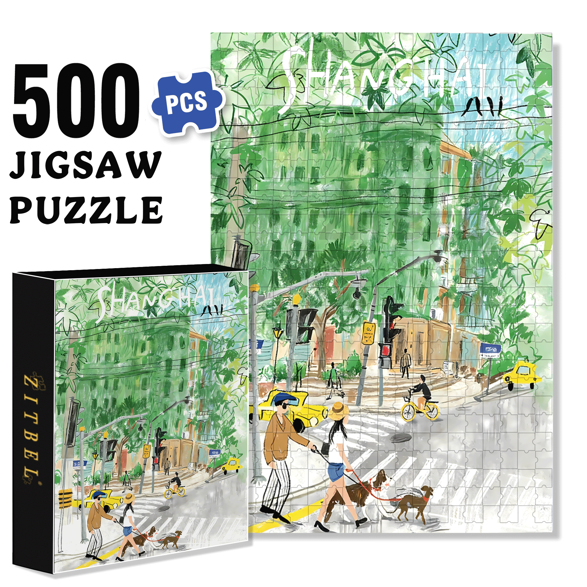 Keep The Summer 500pcs/1000pcs Jigsaw Puzzle, Scratch-Resistant, Interactive Family Game & Brain-Boosting DIY Decor, Perfect for Halloween, Christmas & New Year Gifts, Family Puzzle Game