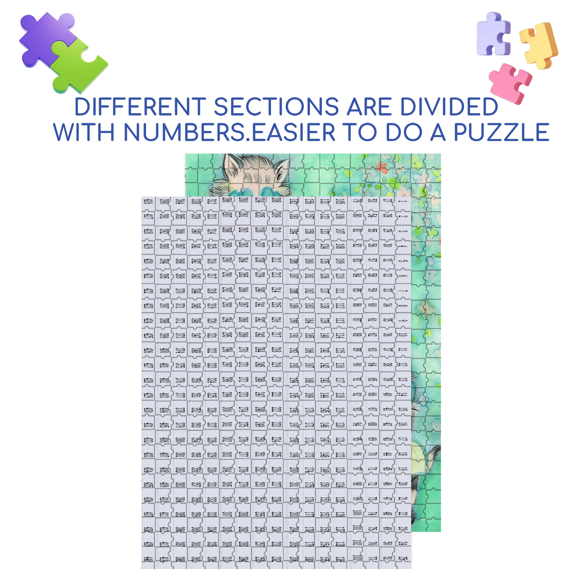 Kitten Club 500pcs/1000pcs Jigsaw Puzzle, Scratch-Resistant, Interactive Family Game & Brain-Boosting DIY Decor, Perfect for Halloween, Christmas & New Year Gifts, Family Puzzle Game