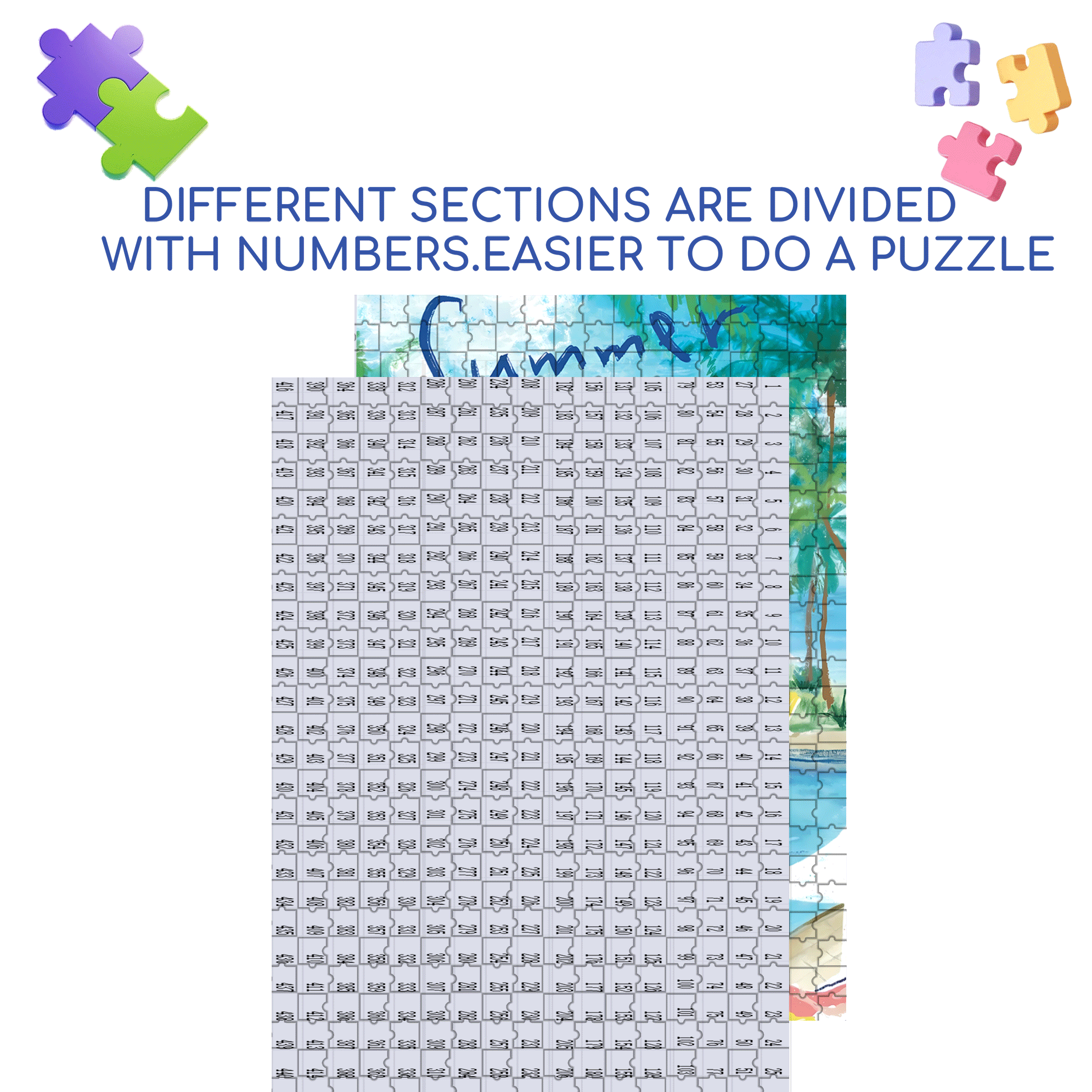 Let's Go Swimming 2 500pcs/1000pcs Jigsaw Puzzle, Scratch-Resistant, Interactive Family Game & Brain-Boosting DIY Decor, Perfect for Halloween, Christmas & New Year Gifts, Family Puzzle Game