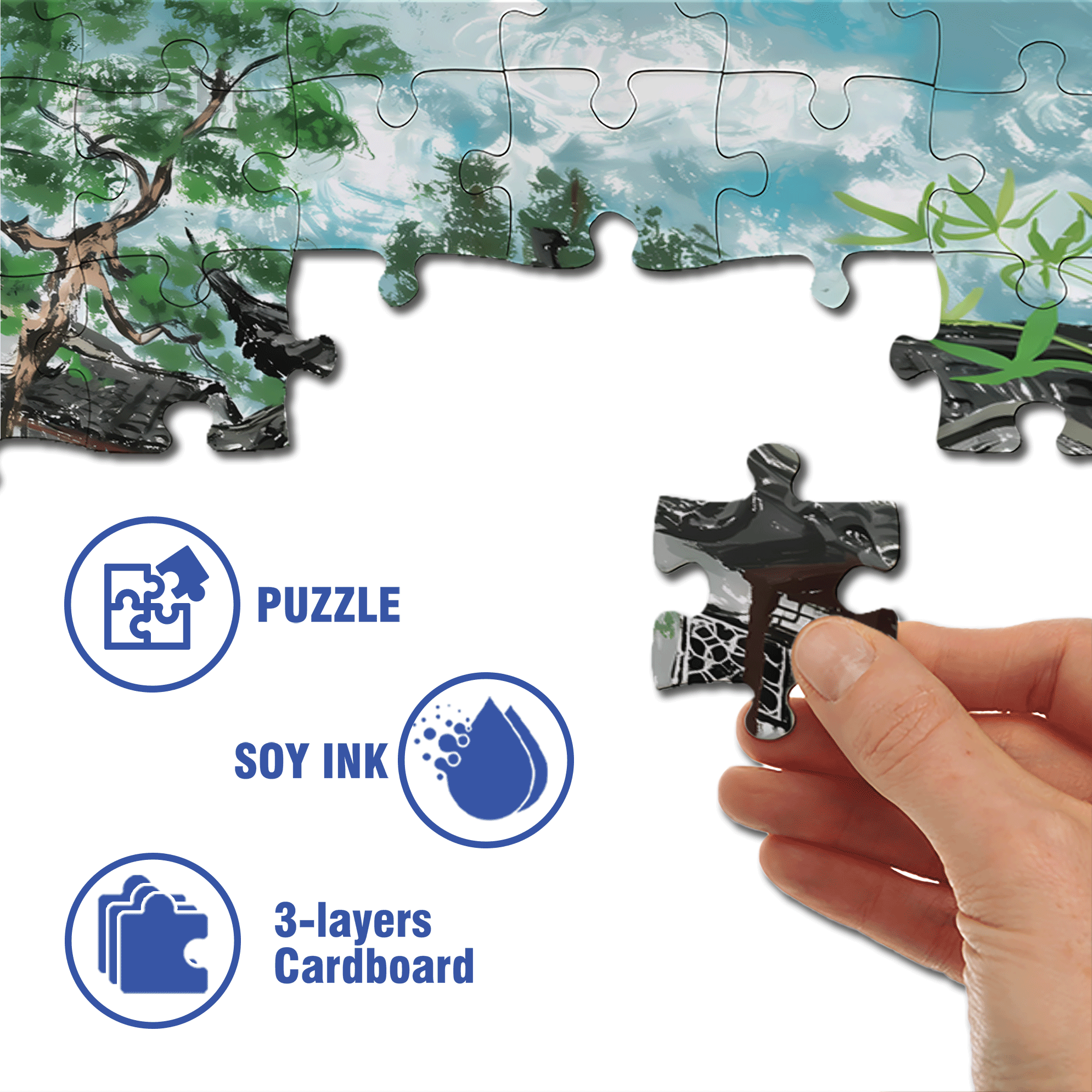Lingering Garden 500pcs/1000pcs Jigsaw Puzzle, Scratch-Resistant, Interactive Family Game & Brain-Boosting DIY Decor, Perfect for Halloween, Christmas & New Year Gifts, Family Puzzle Game