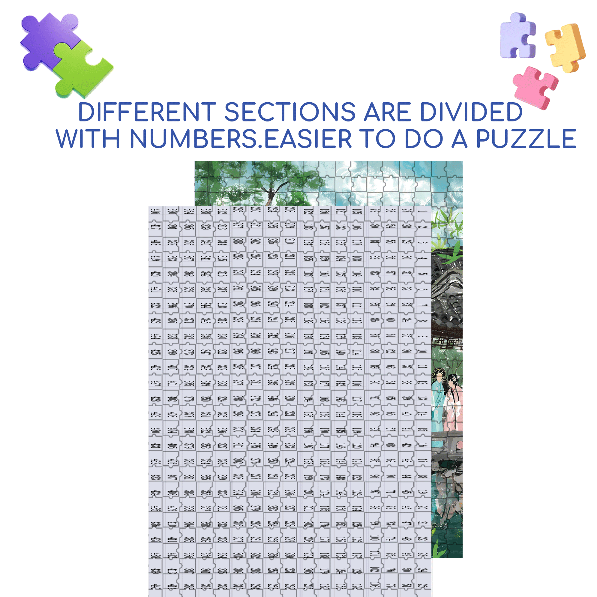Lingering Garden 500pcs/1000pcs Jigsaw Puzzle, Scratch-Resistant, Interactive Family Game & Brain-Boosting DIY Decor, Perfect for Halloween, Christmas & New Year Gifts, Family Puzzle Game