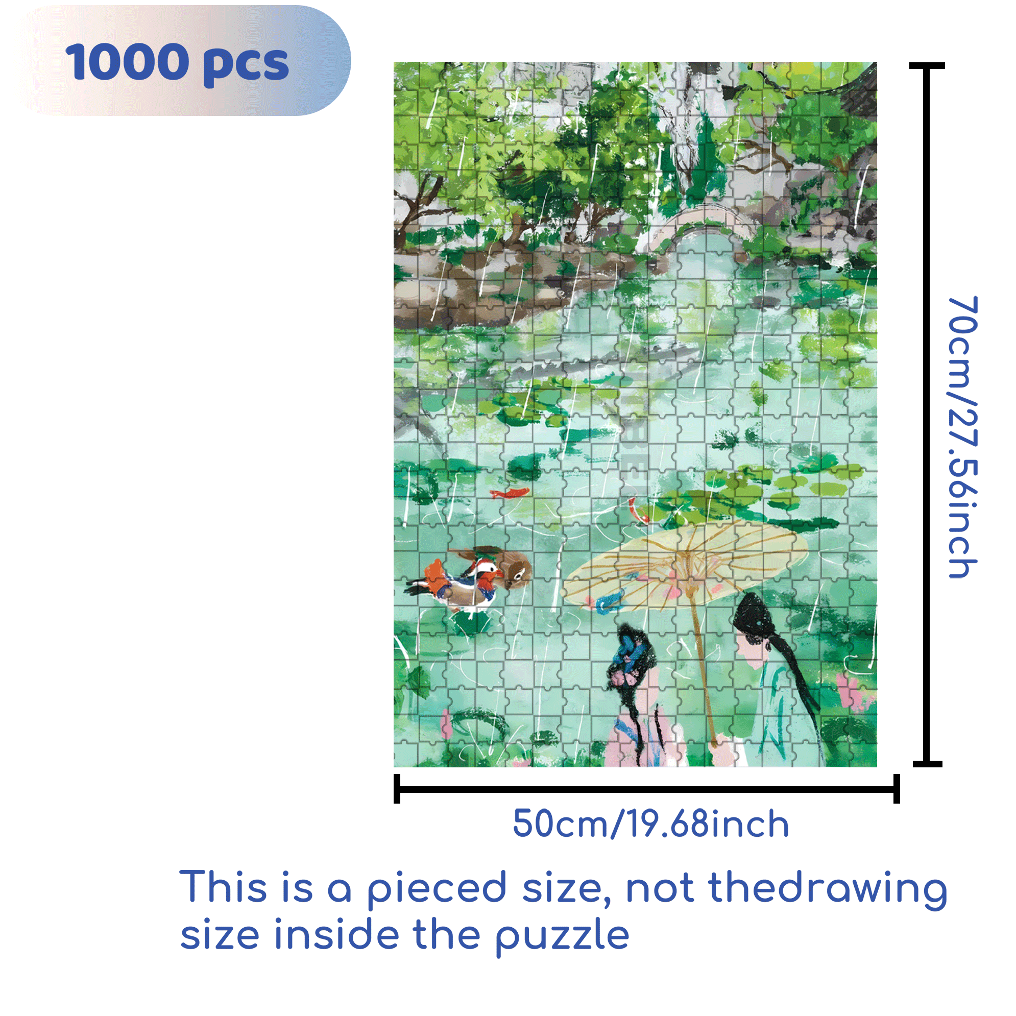 Lion Garden 2 500pcs/1000pcs Jigsaw Puzzle, Scratch-Resistant, Interactive Family Game & Brain-Boosting DIY Decor, Perfect for Halloween, Christmas & New Year Gifts, Family Puzzle Game