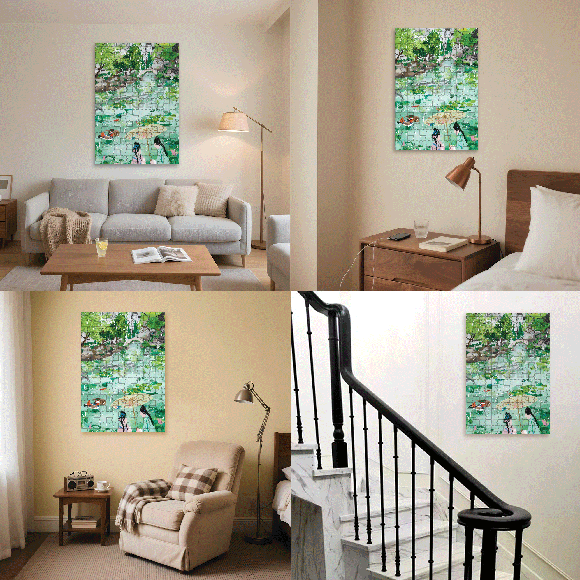 Lion Garden 2 500pcs/1000pcs Jigsaw Puzzle, Scratch-Resistant, Interactive Family Game & Brain-Boosting DIY Decor, Perfect for Halloween, Christmas & New Year Gifts, Family Puzzle Game