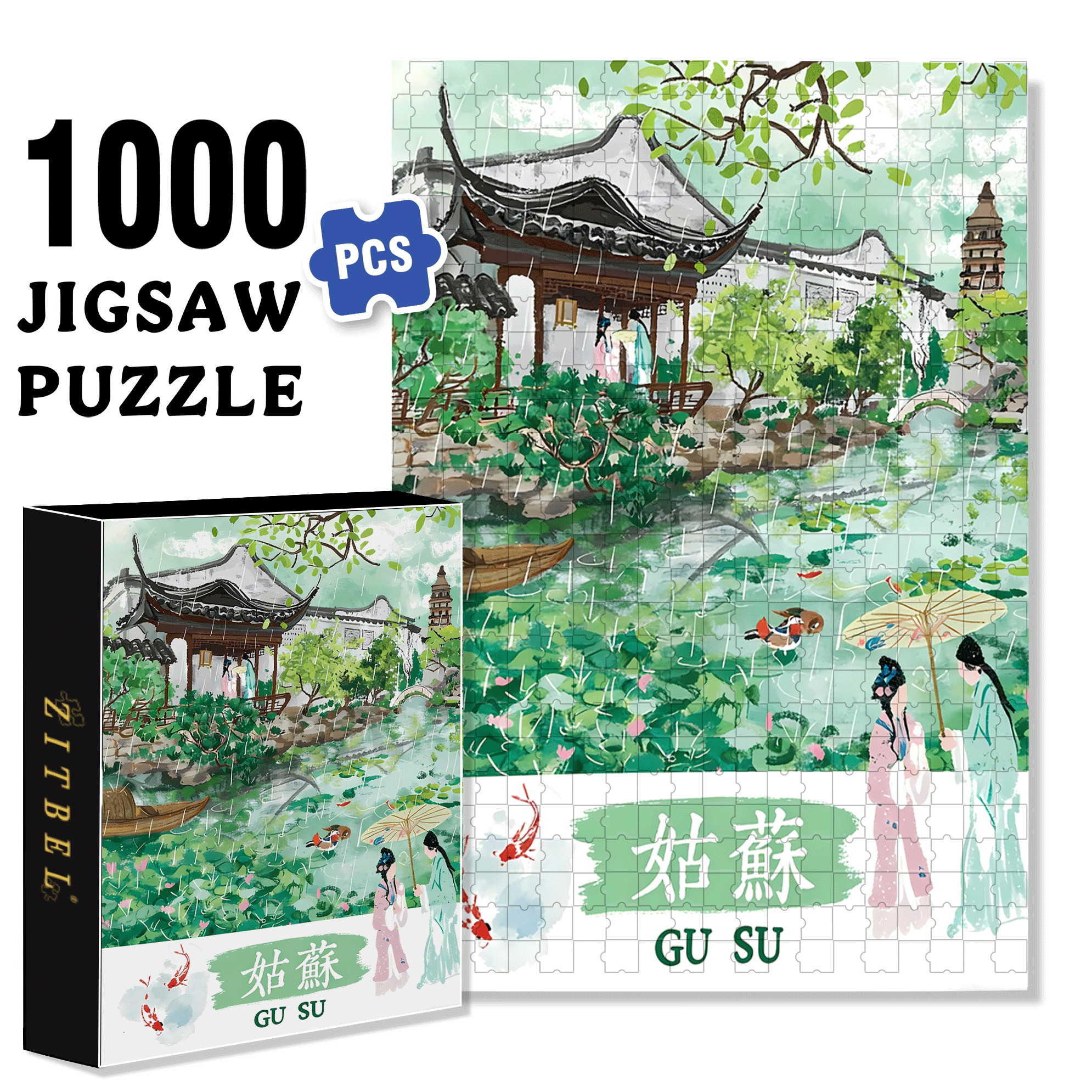 Lion Garden 500pcs/1000pcs Jigsaw Puzzle, Scratch-Resistant, Interactive Family Game & Brain-Boosting DIY Decor, Perfect for Halloween, Christmas & New Year Gifts, Family Puzzle Game