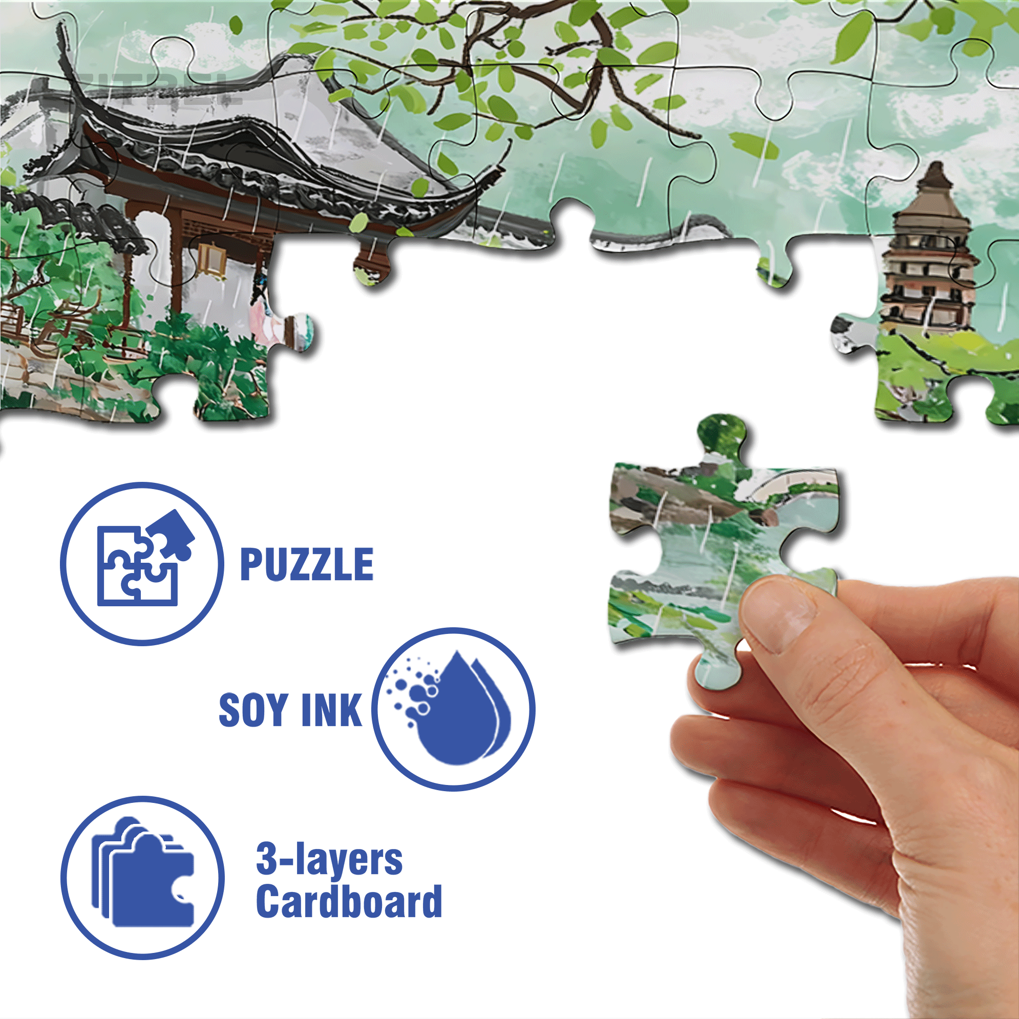 Lion Garden 500pcs/1000pcs Jigsaw Puzzle, Scratch-Resistant, Interactive Family Game & Brain-Boosting DIY Decor, Perfect for Halloween, Christmas & New Year Gifts, Family Puzzle Game