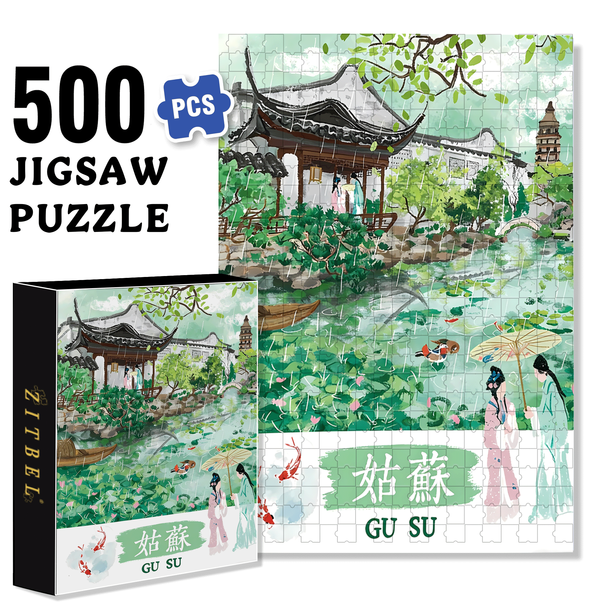 Lion Garden 500pcs/1000pcs Jigsaw Puzzle, Scratch-Resistant, Interactive Family Game & Brain-Boosting DIY Decor, Perfect for Halloween, Christmas & New Year Gifts, Family Puzzle Game