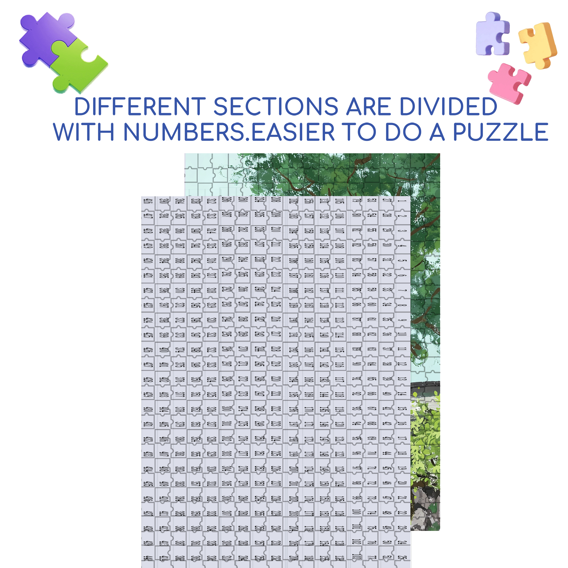 Lion Grove Garden 500pcs/1000pcs Jigsaw Puzzle, Scratch-Resistant, Interactive Family Game & Brain-Boosting DIY Decor, Perfect for Halloween, Christmas & New Year Gifts, Family Puzzle Game