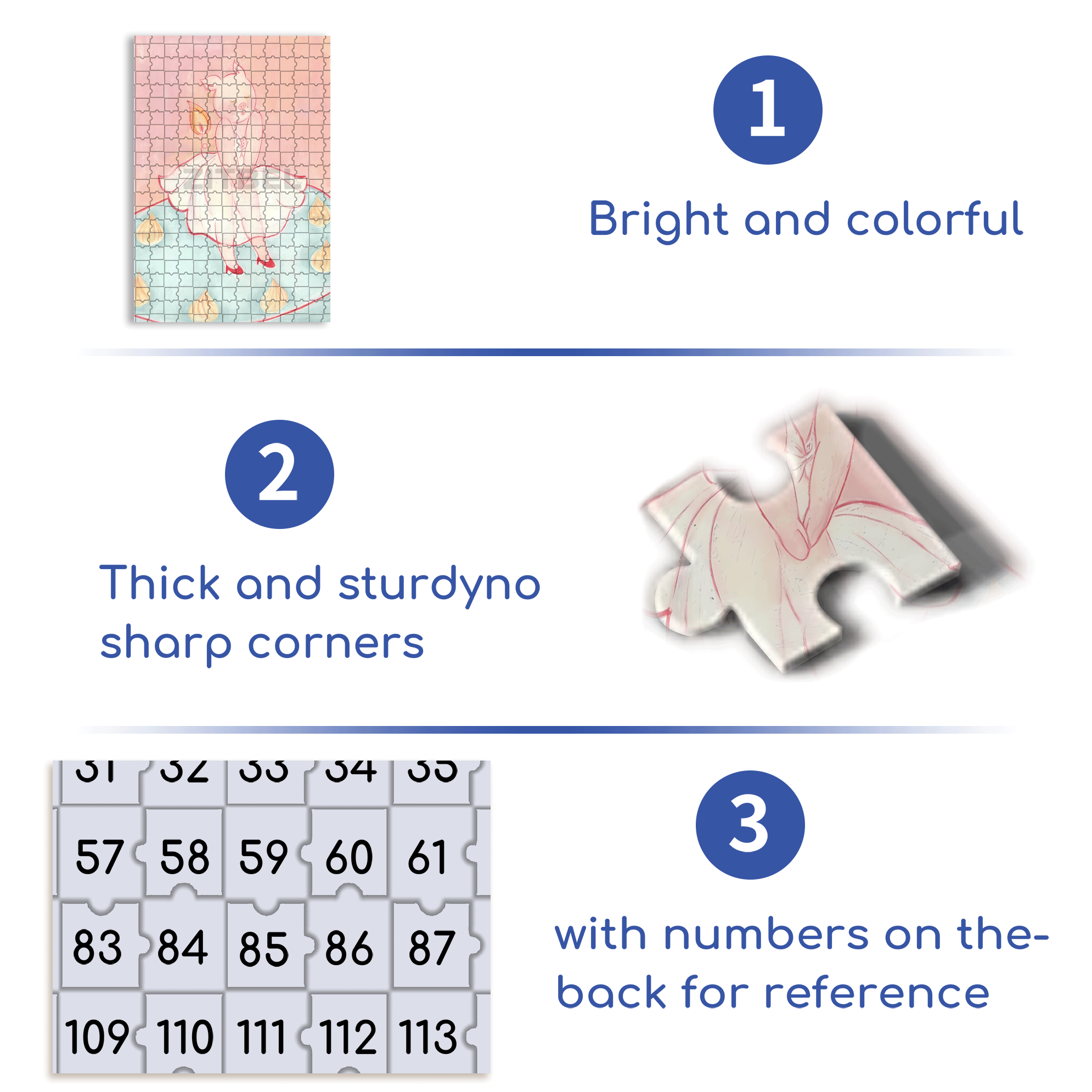 Miss Pig 500pcs/1000pcs Jigsaw Puzzle, Scratch-Resistant, Interactive Family Game & Brain-Boosting DIY Decor, Perfect for Halloween, Christmas & New Year Gifts, Family Puzzle Game