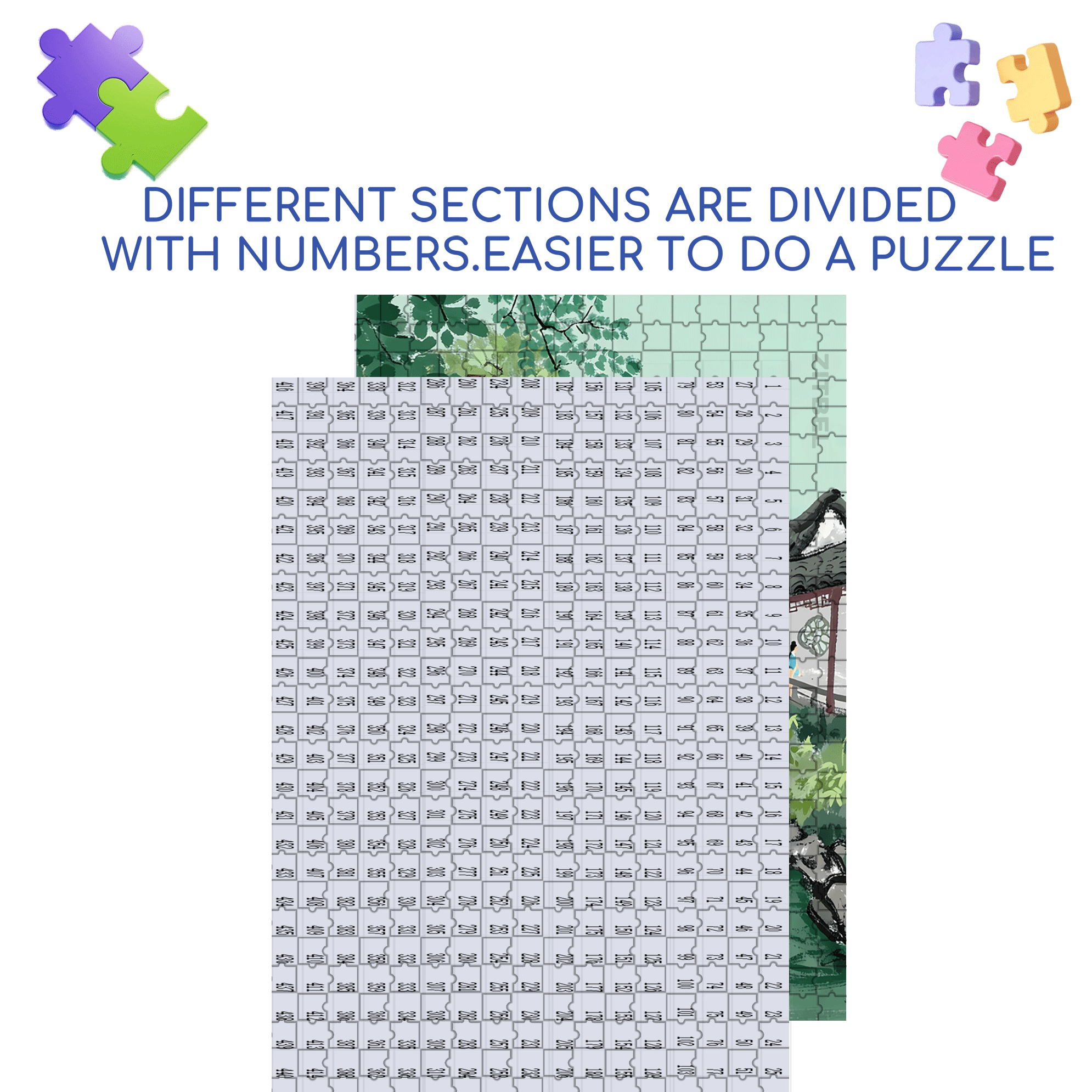 Pavilion of Surging Waves 500pcs/1000pcs Jigsaw Puzzle, Scratch-Resistant, Interactive Family Game & Brain-Boosting DIY Decor, Perfect for Halloween, Christmas & New Year Gifts, Family Puzzle Game