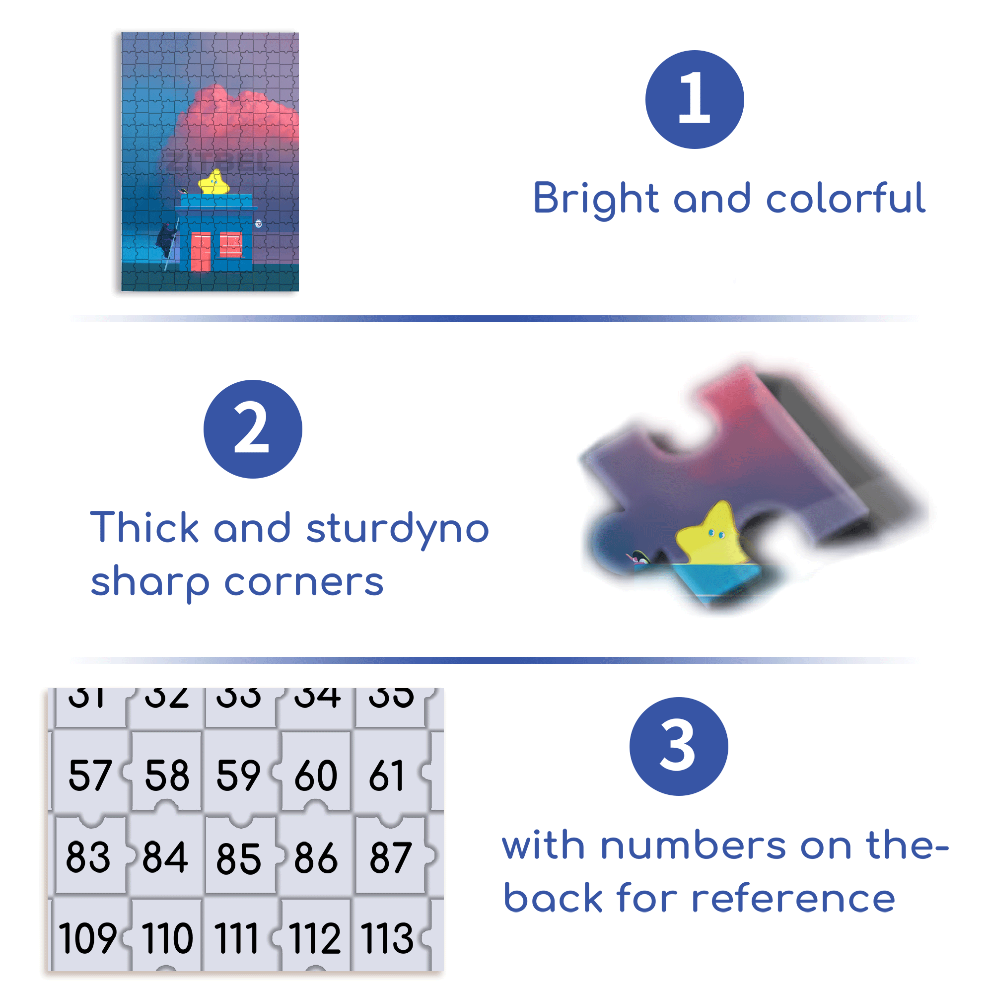 Plucking the Star 500pcs/1000pcs Jigsaw Puzzle, Scratch-Resistant, Interactive Family Game & Brain-Boosting DIY Decor, Perfect for Halloween, Christmas & New Year Gifts, Family Puzzle Game