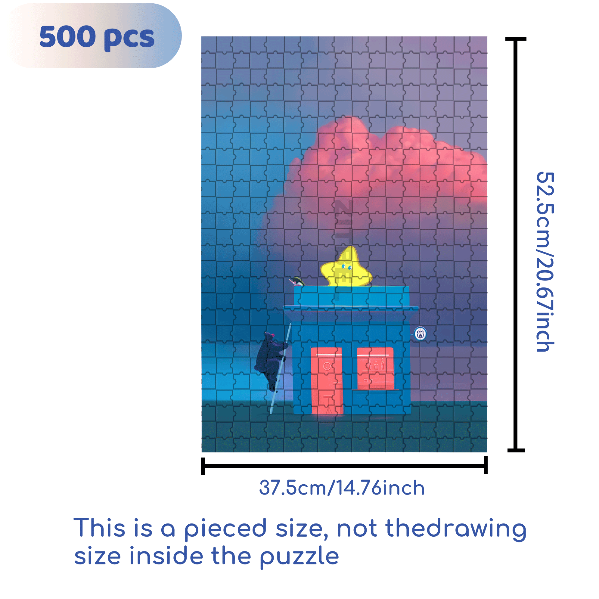 Plucking the Star 500pcs/1000pcs Jigsaw Puzzle, Scratch-Resistant, Interactive Family Game & Brain-Boosting DIY Decor, Perfect for Halloween, Christmas & New Year Gifts, Family Puzzle Game