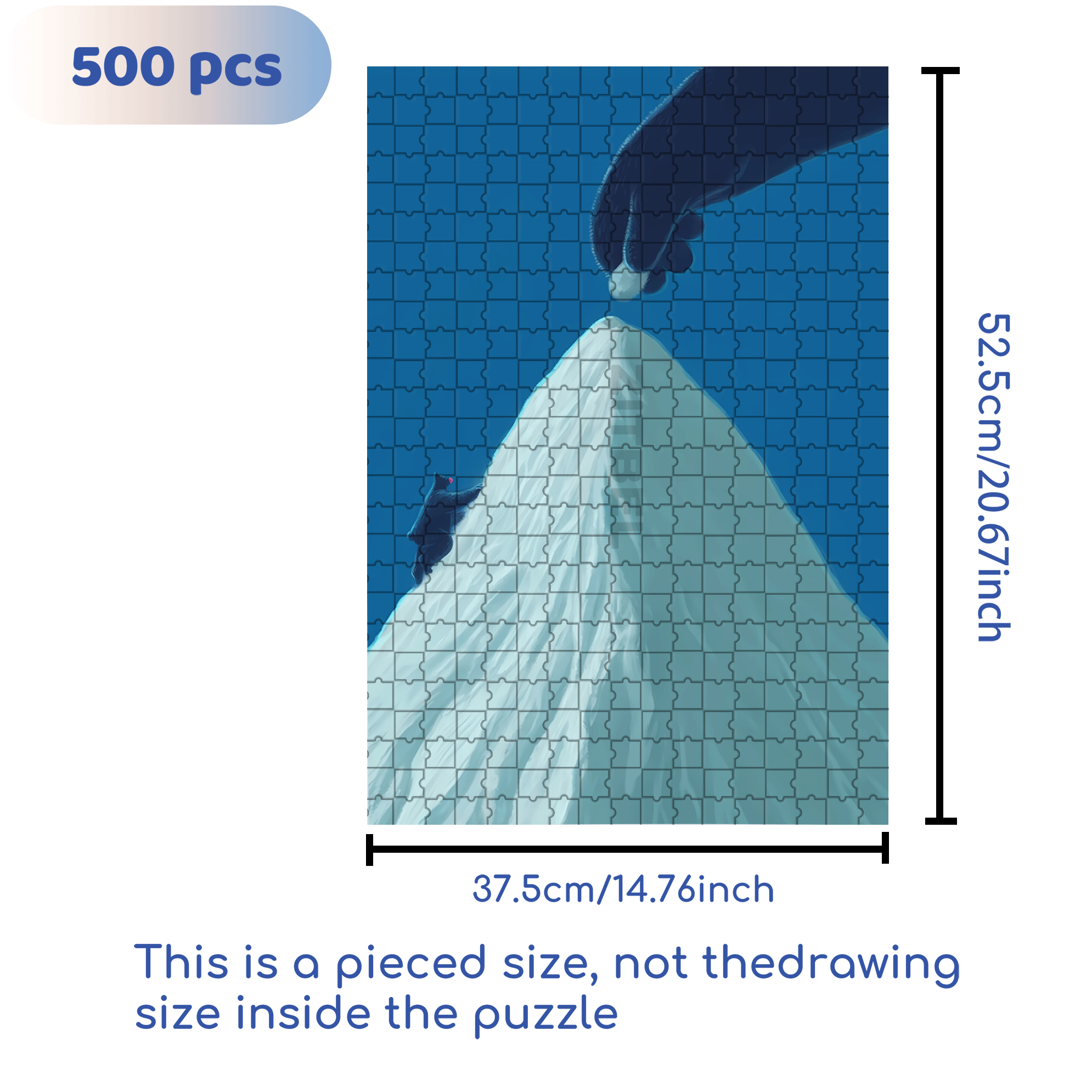 The Climber 500pcs/1000pcs Jigsaw Puzzle, Scratch-Resistant, Interactive Family Game & Brain-Boosting DIY Decor, Perfect for Halloween, Christmas & New Year Gifts, Family Puzzle Game