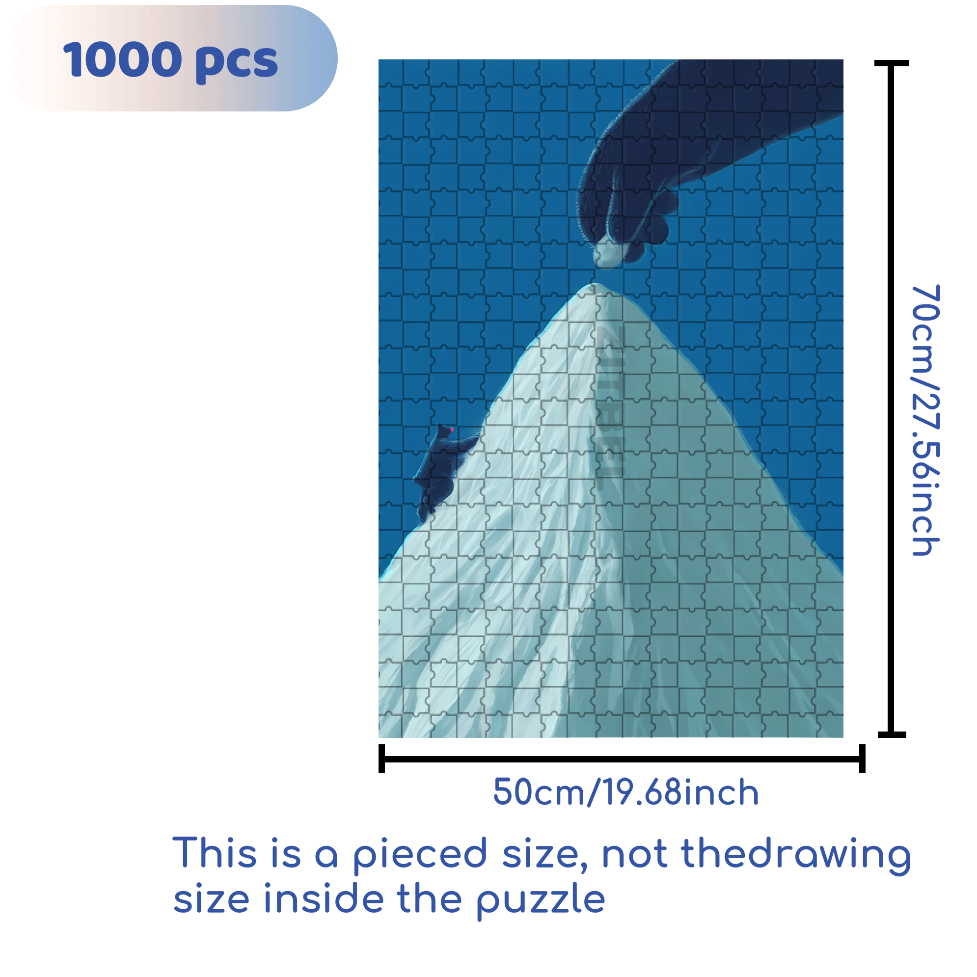 The Climber 500pcs/1000pcs Jigsaw Puzzle, Scratch-Resistant, Interactive Family Game & Brain-Boosting DIY Decor, Perfect for Halloween, Christmas & New Year Gifts, Family Puzzle Game