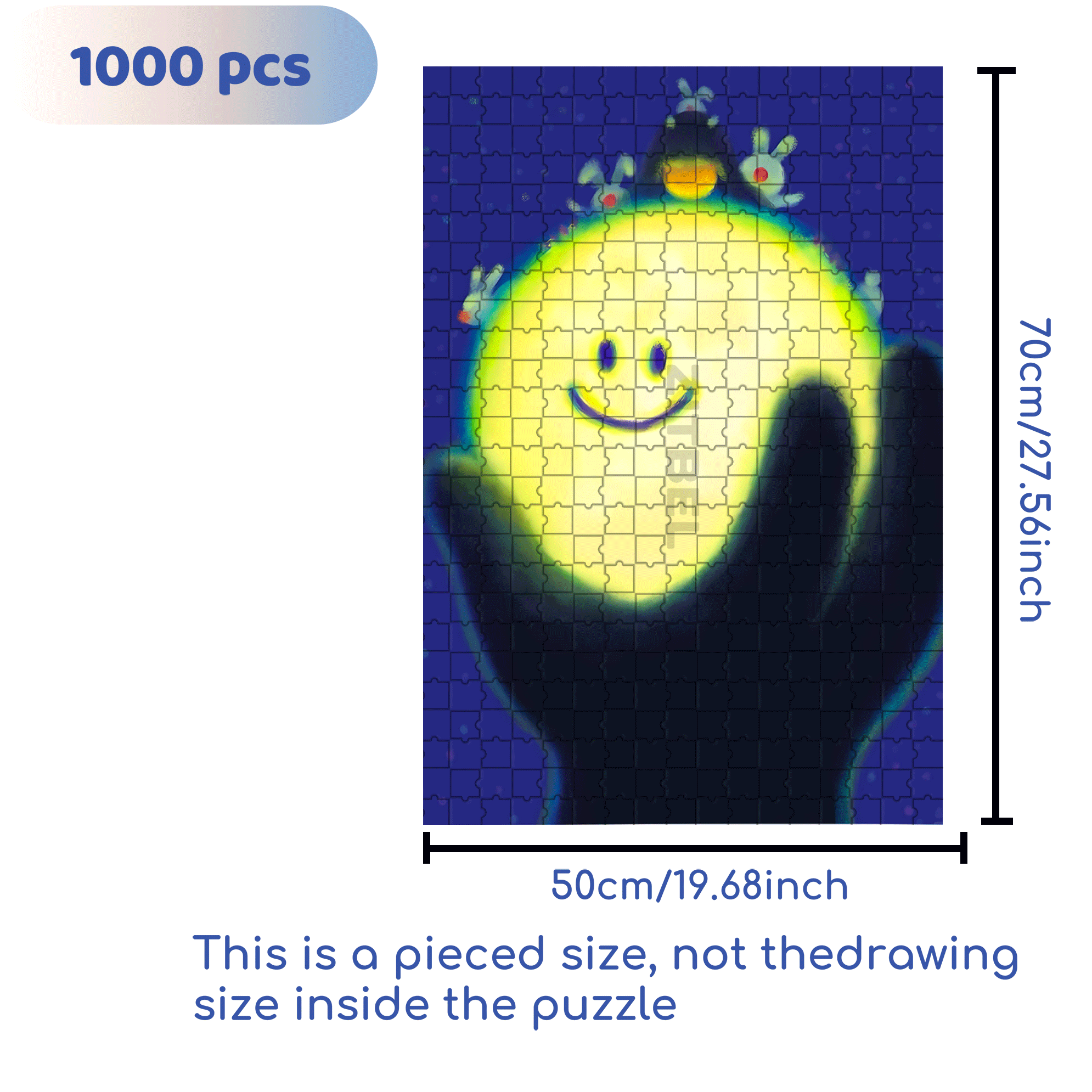 Be Happy 500pcs/1000pcs Jigsaw Puzzle, Scratch-Resistant, Interactive Family Game & Brain-Boosting DIY Decor, Perfect for Halloween, Christmas & New Year Gifts, Family Puzzle Game