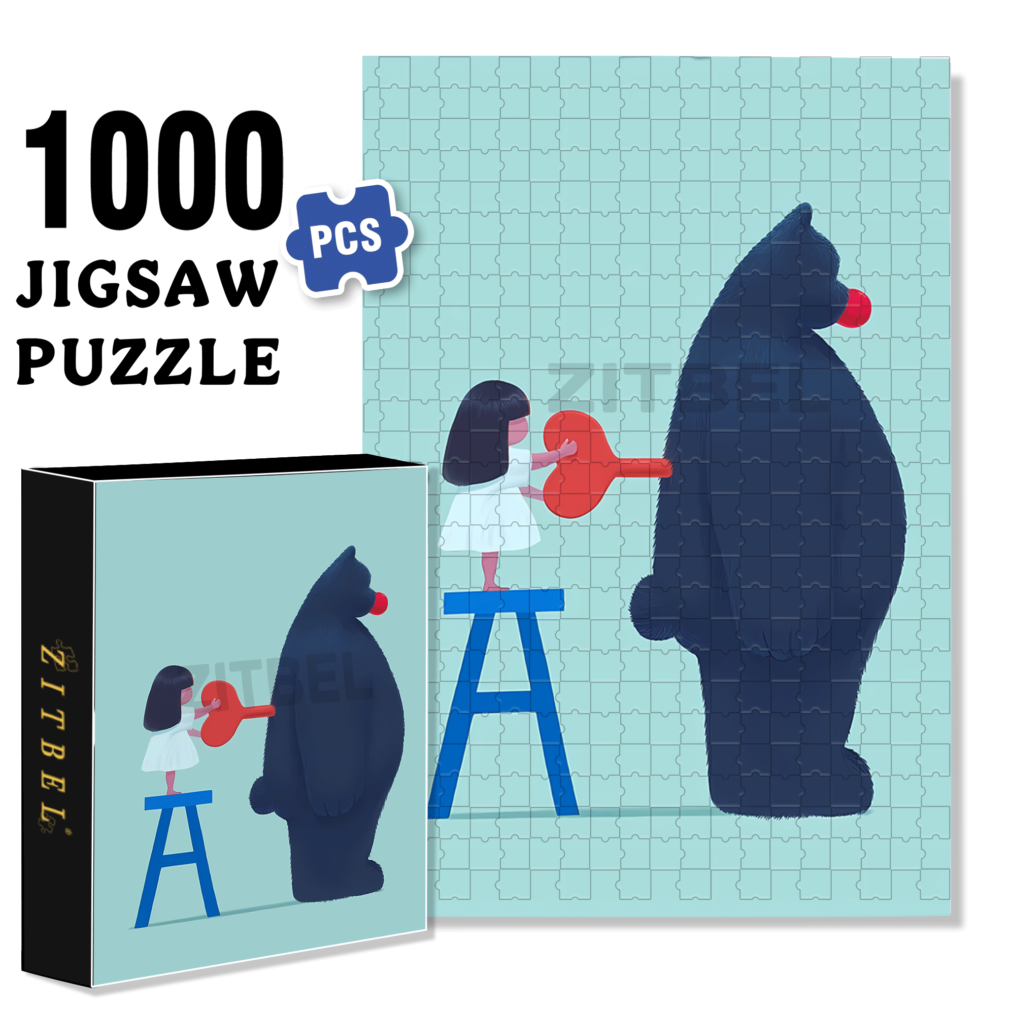 Clockwork 500pcs/1000pcs Jigsaw Puzzle, Scratch-Resistant, Interactive Family Game & Brain-Boosting DIY Decor, Perfect for Halloween, Christmas & New Year Gifts, Family Puzzle Game