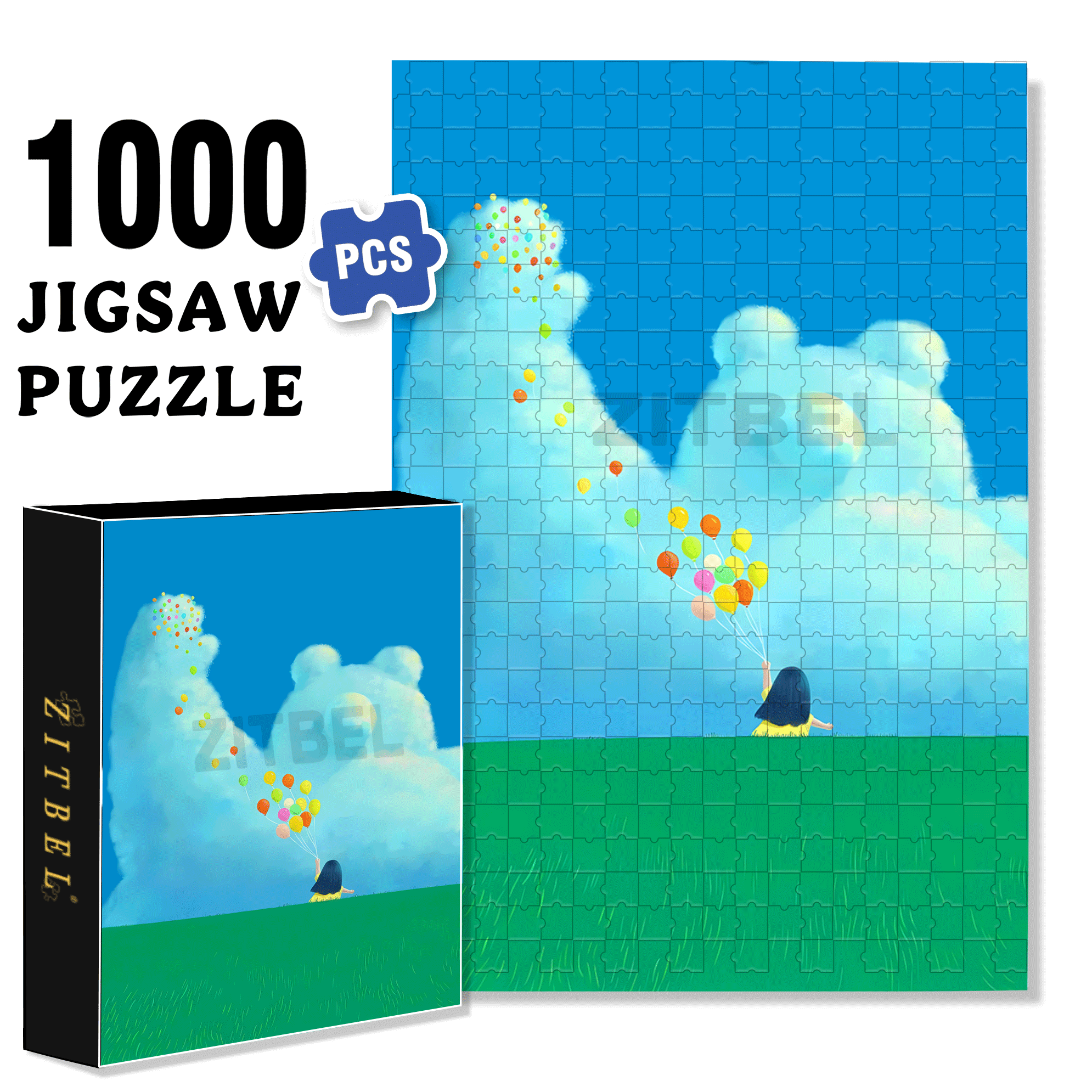 Cloud Knows 500pcs/1000pcs Jigsaw Puzzle, Scratch-Resistant, Interactive Family Game & Brain-Boosting DIY Decor, Perfect for Halloween, Christmas & New Year Gifts, Family Puzzle Game