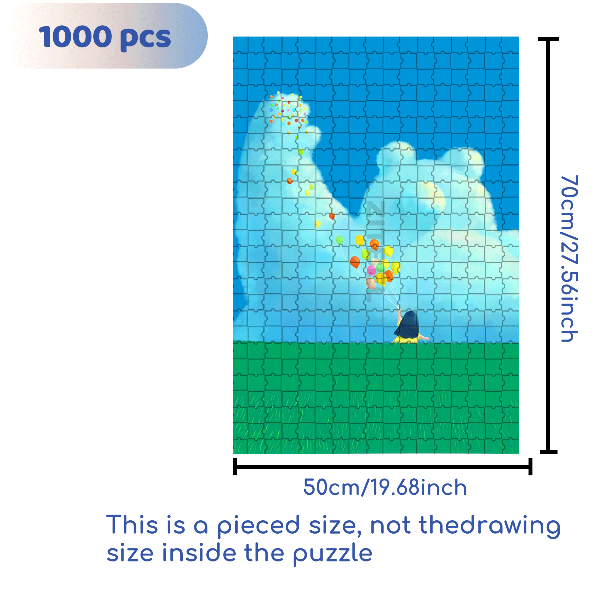 Cloud Knows 500pcs/1000pcs Jigsaw Puzzle, Scratch-Resistant, Interactive Family Game & Brain-Boosting DIY Decor, Perfect for Halloween, Christmas & New Year Gifts, Family Puzzle Game