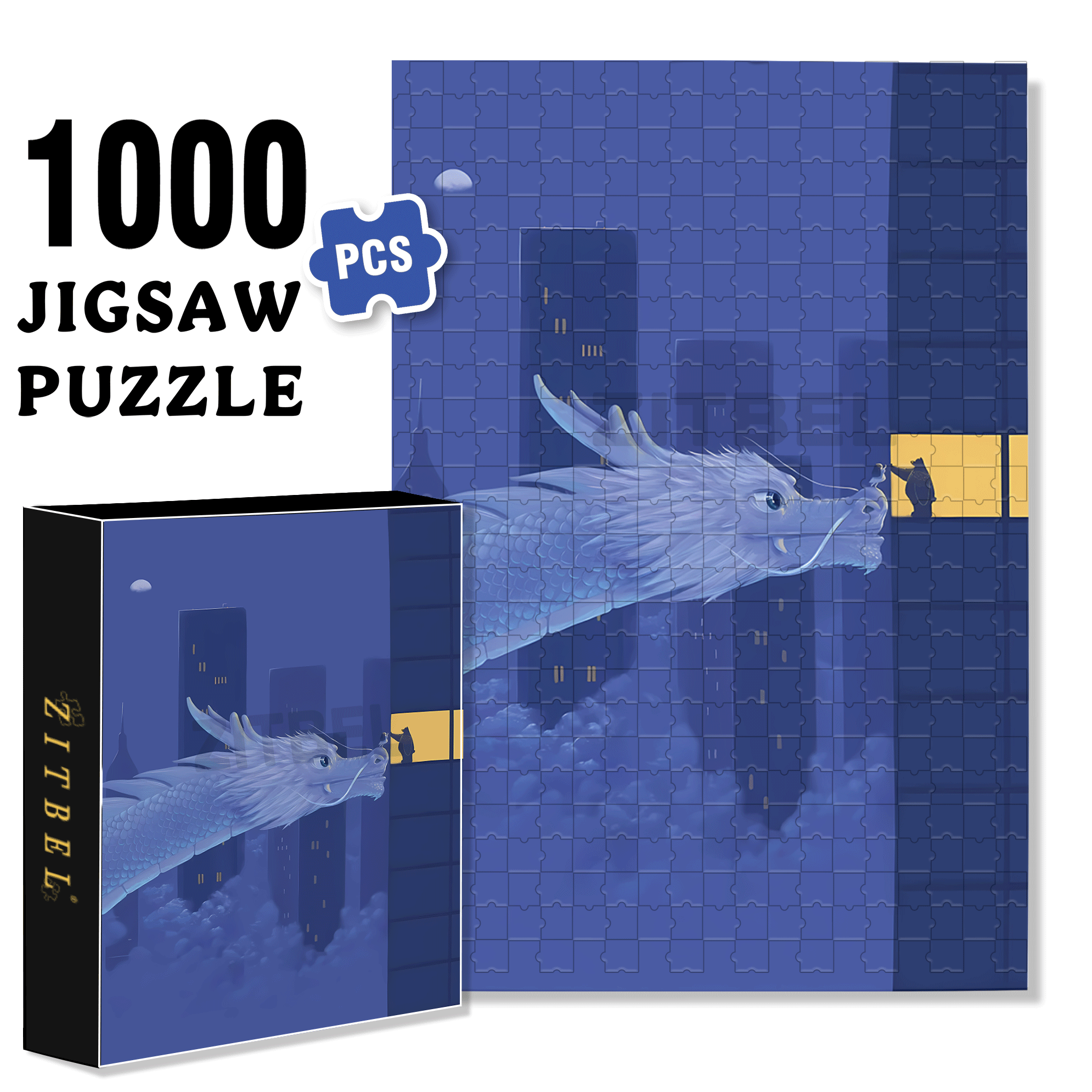 I Miss U 500pcs/1000pcs Jigsaw Puzzle, Scratch-Resistant, Interactive Family Game & Brain-Boosting DIY Decor, Perfect for Halloween, Christmas & New Year Gifts, Family Puzzle Game
