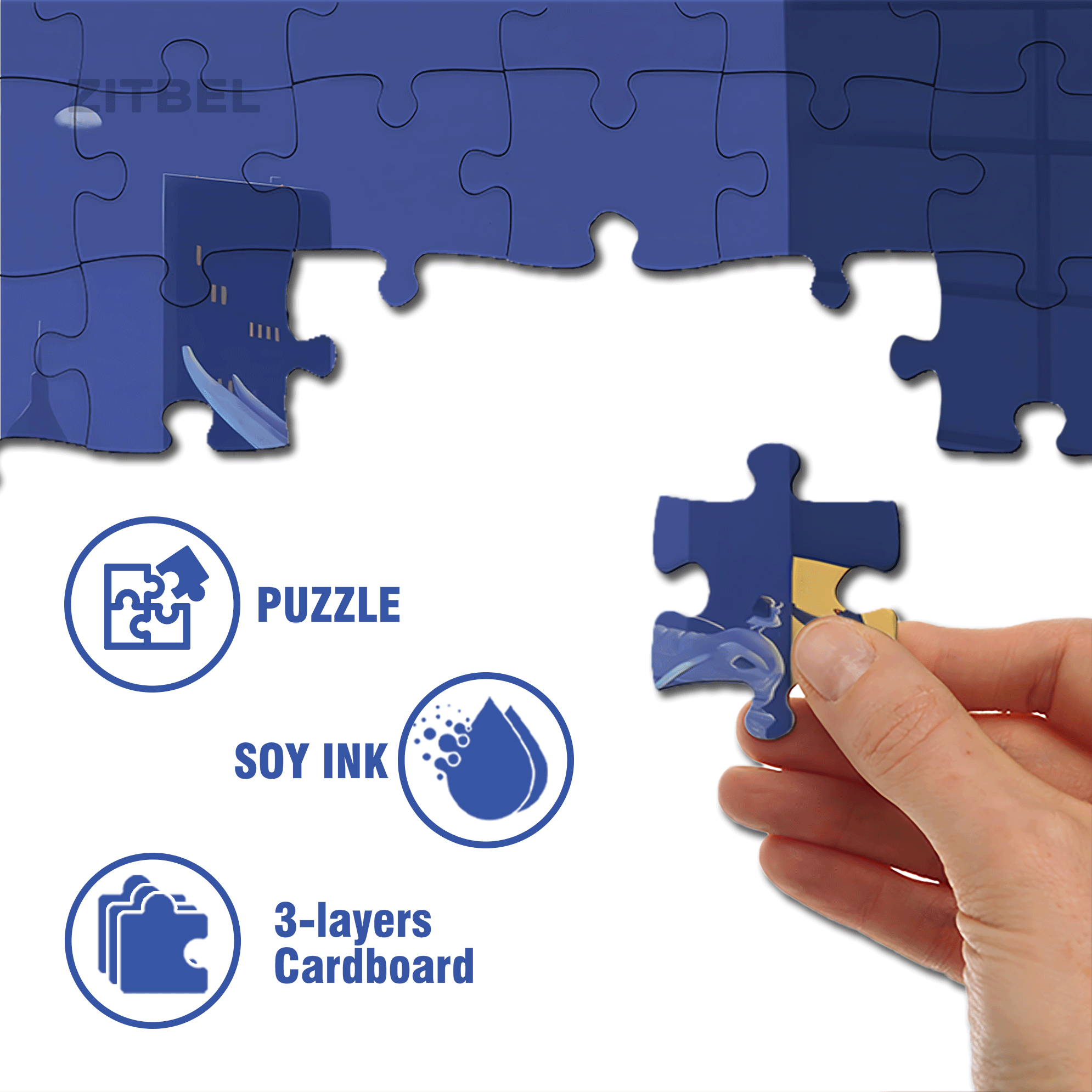 I Miss U 500pcs/1000pcs Jigsaw Puzzle, Scratch-Resistant, Interactive Family Game & Brain-Boosting DIY Decor, Perfect for Halloween, Christmas & New Year Gifts, Family Puzzle Game