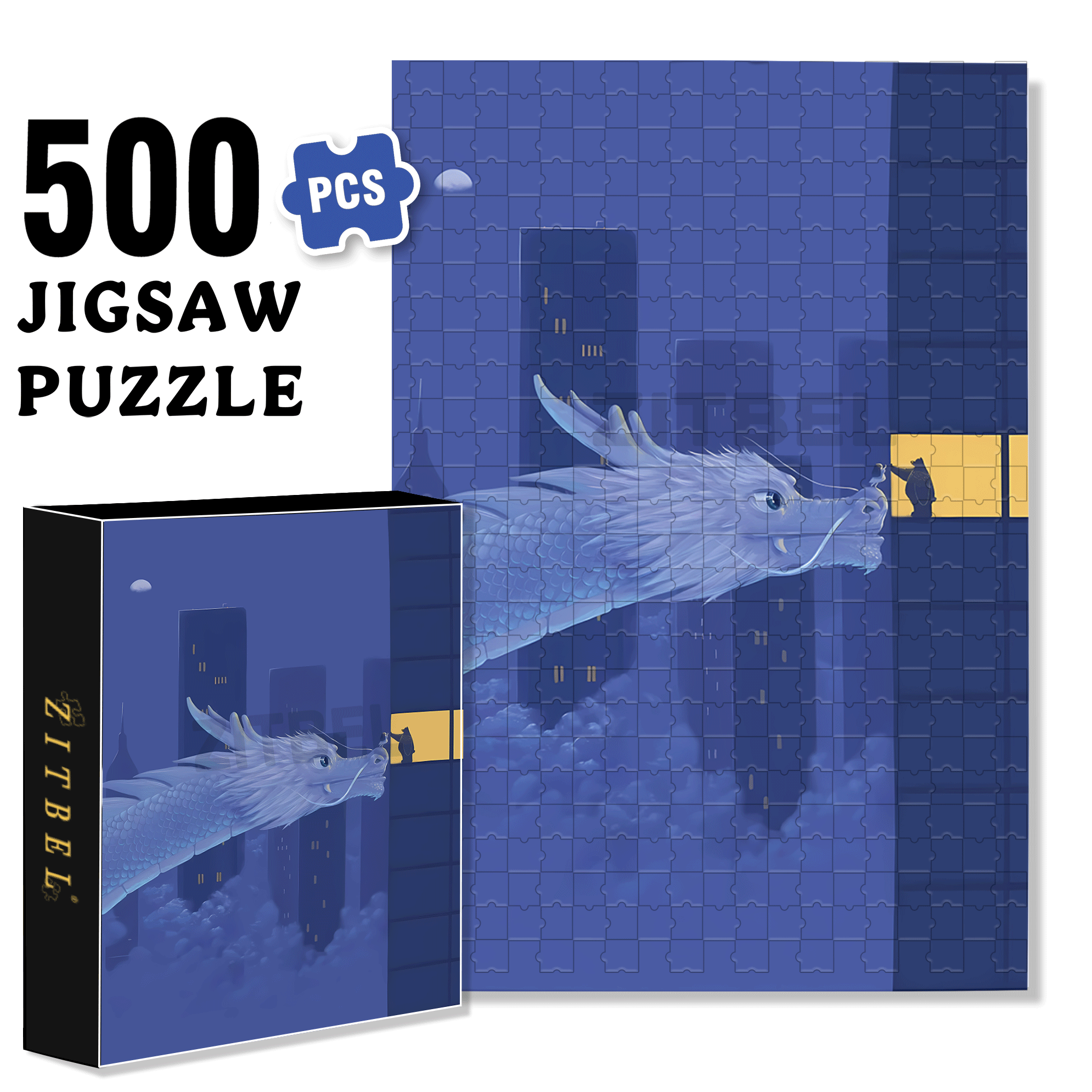 I Miss U 500pcs/1000pcs Jigsaw Puzzle, Scratch-Resistant, Interactive Family Game & Brain-Boosting DIY Decor, Perfect for Halloween, Christmas & New Year Gifts, Family Puzzle Game