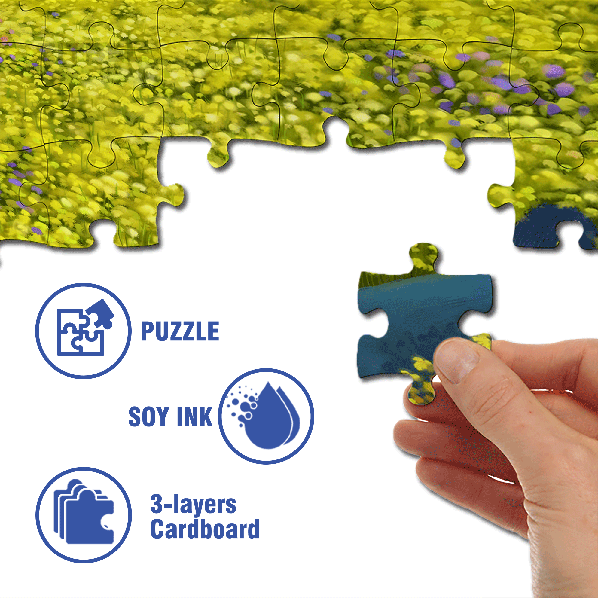 Lying Spring 500pcs/1000pcs Jigsaw Puzzle, Scratch-Resistant, Interactive Family Game & Brain-Boosting DIY Decor, Perfect for Halloween, Christmas & New Year Gifts, Family Puzzle Game