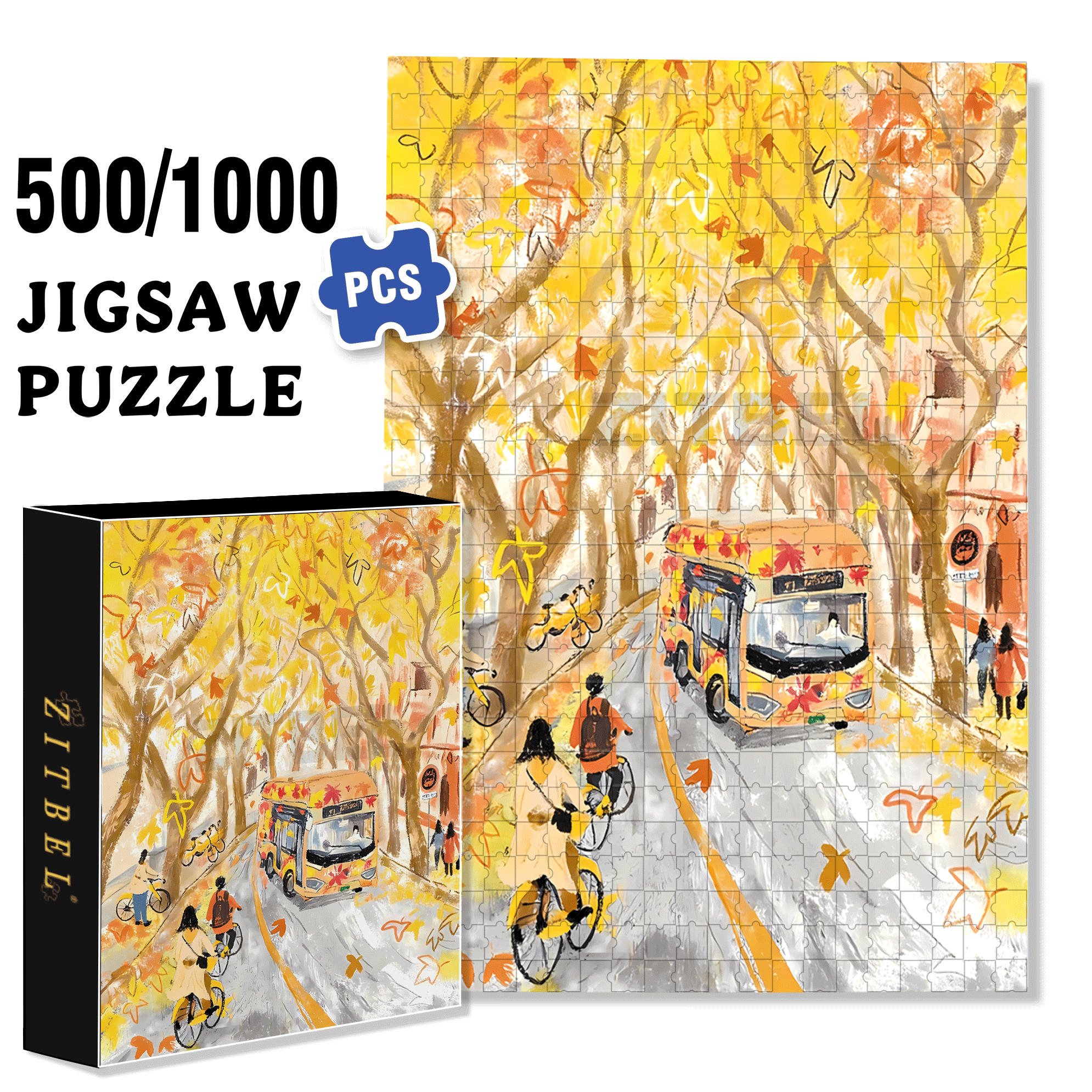 My Autumn Album 2 500pcs/1000pcs Jigsaw Puzzle, Scratch-Resistant, Interactive Family Game & Brain-Boosting DIY Decor, Perfect for Halloween, Christmas & New Year Gifts, Family Puzzle Game