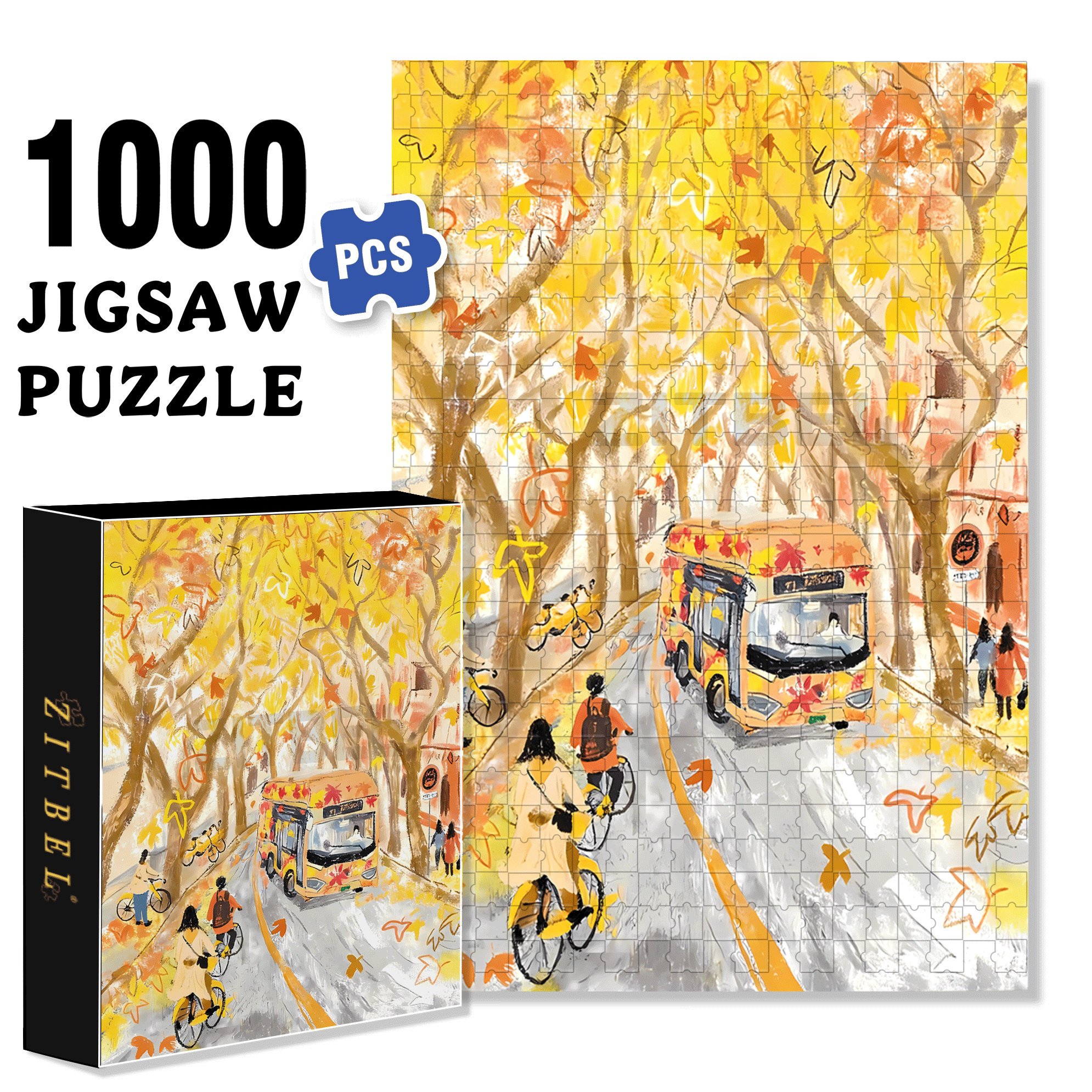 My Autumn Album 2 500pcs/1000pcs Jigsaw Puzzle, Scratch-Resistant, Interactive Family Game & Brain-Boosting DIY Decor, Perfect for Halloween, Christmas & New Year Gifts, Family Puzzle Game