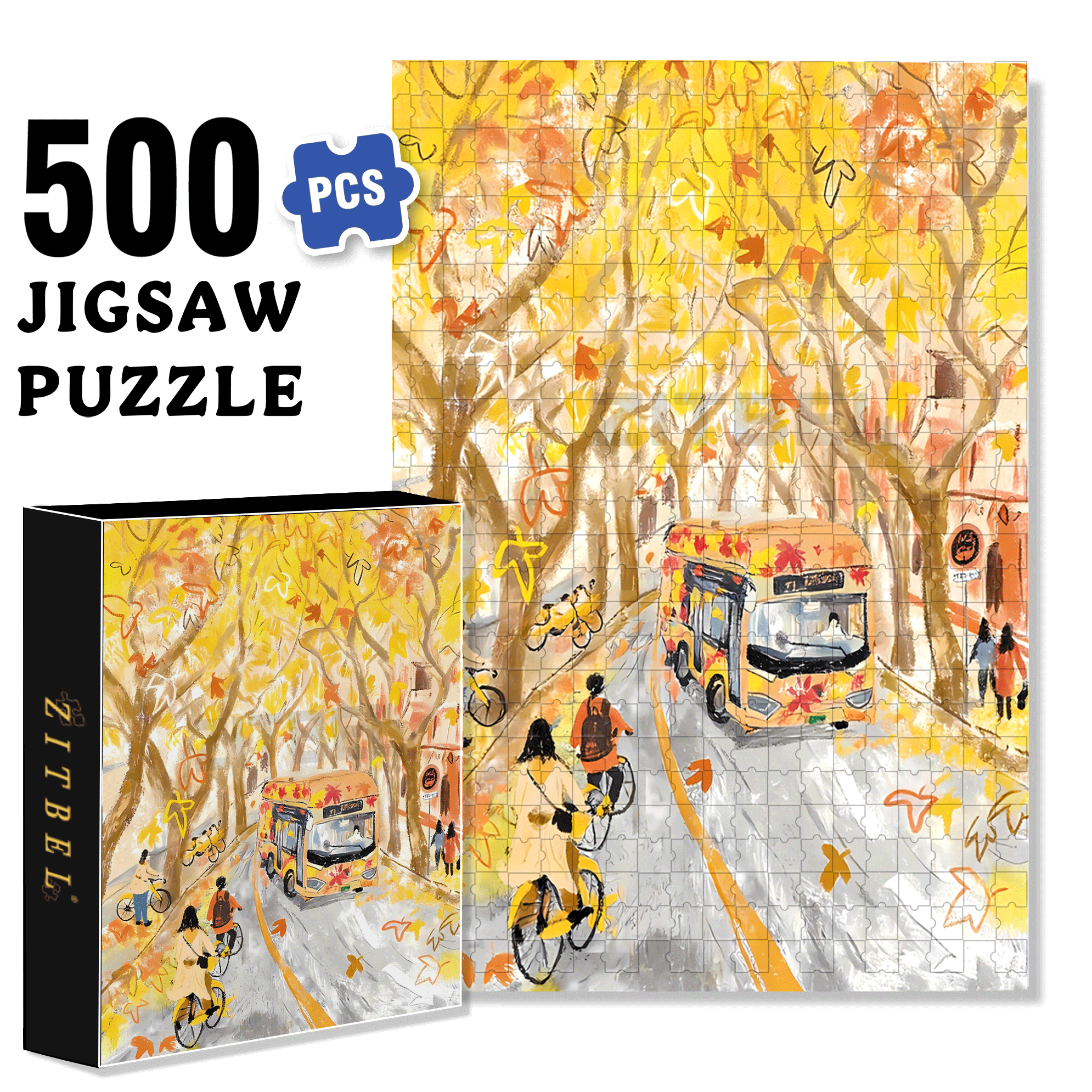 My Autumn Album 2 500pcs/1000pcs Jigsaw Puzzle, Scratch-Resistant, Interactive Family Game & Brain-Boosting DIY Decor, Perfect for Halloween, Christmas & New Year Gifts, Family Puzzle Game