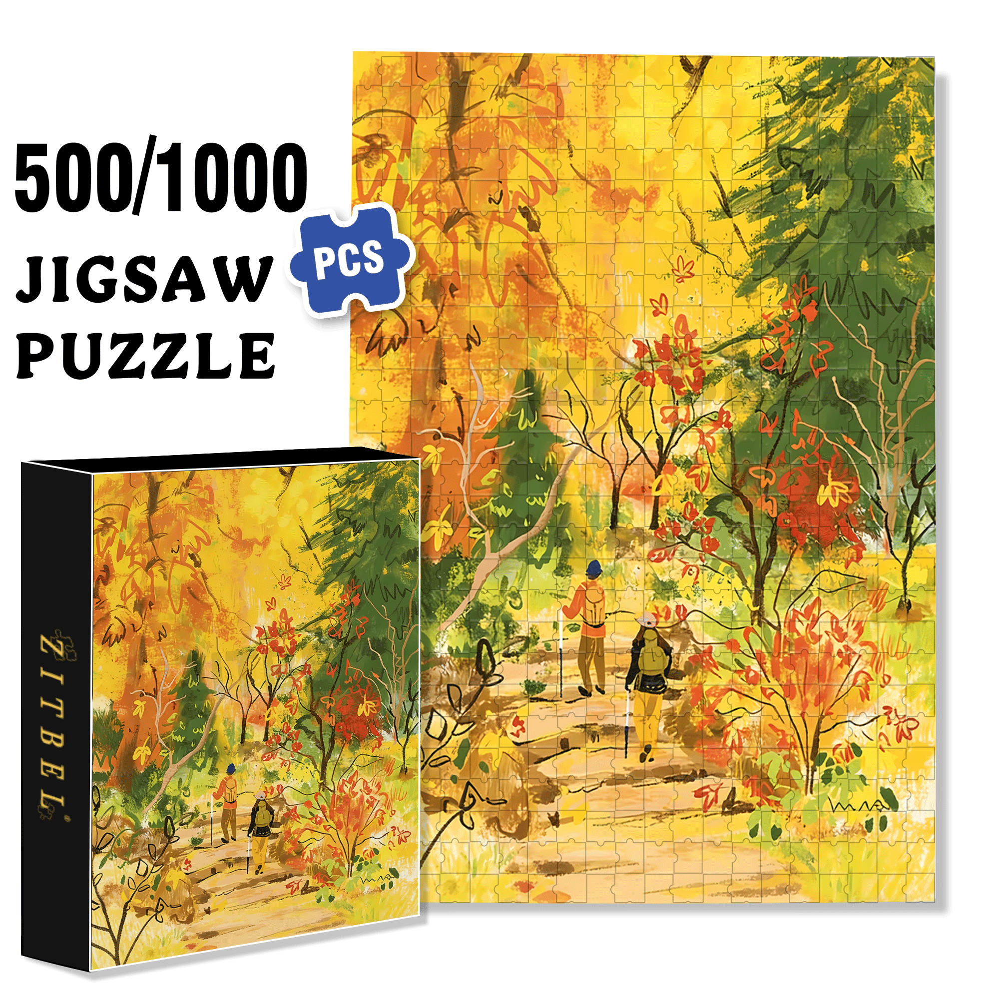 My Autumn Album 3 500pcs/1000pcs Jigsaw Puzzle, Scratch-Resistant, Interactive Family Game & Brain-Boosting DIY Decor, Perfect for Halloween, Christmas & New Year Gifts, Family Puzzle Game
