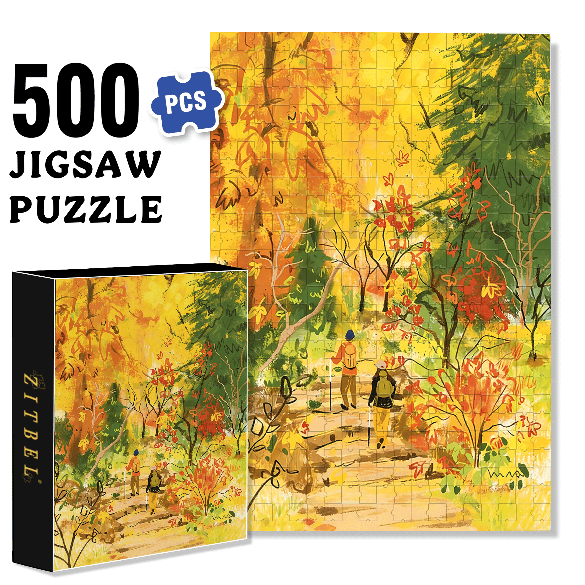 My Autumn Album 3 500pcs/1000pcs Jigsaw Puzzle, Scratch-Resistant, Interactive Family Game & Brain-Boosting DIY Decor, Perfect for Halloween, Christmas & New Year Gifts, Family Puzzle Game