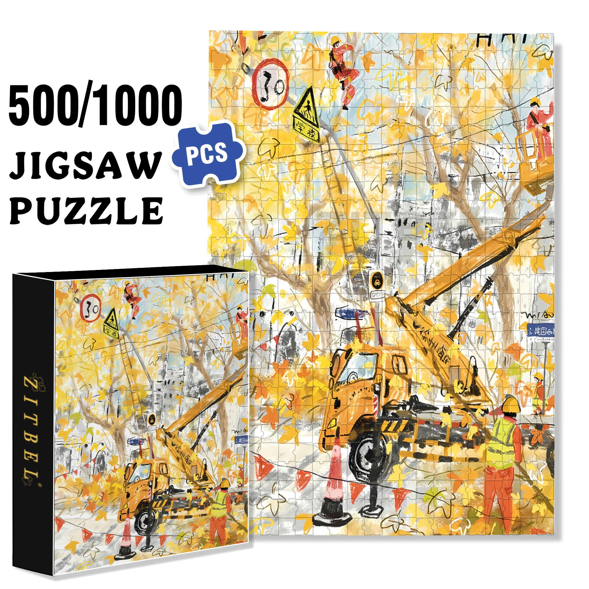 My Autumn Album 4 500pcs/1000pcs Jigsaw Puzzle, Scratch-Resistant, Interactive Family Game & Brain-Boosting DIY Decor, Perfect for Halloween, Christmas & New Year Gifts, Family Puzzle Game