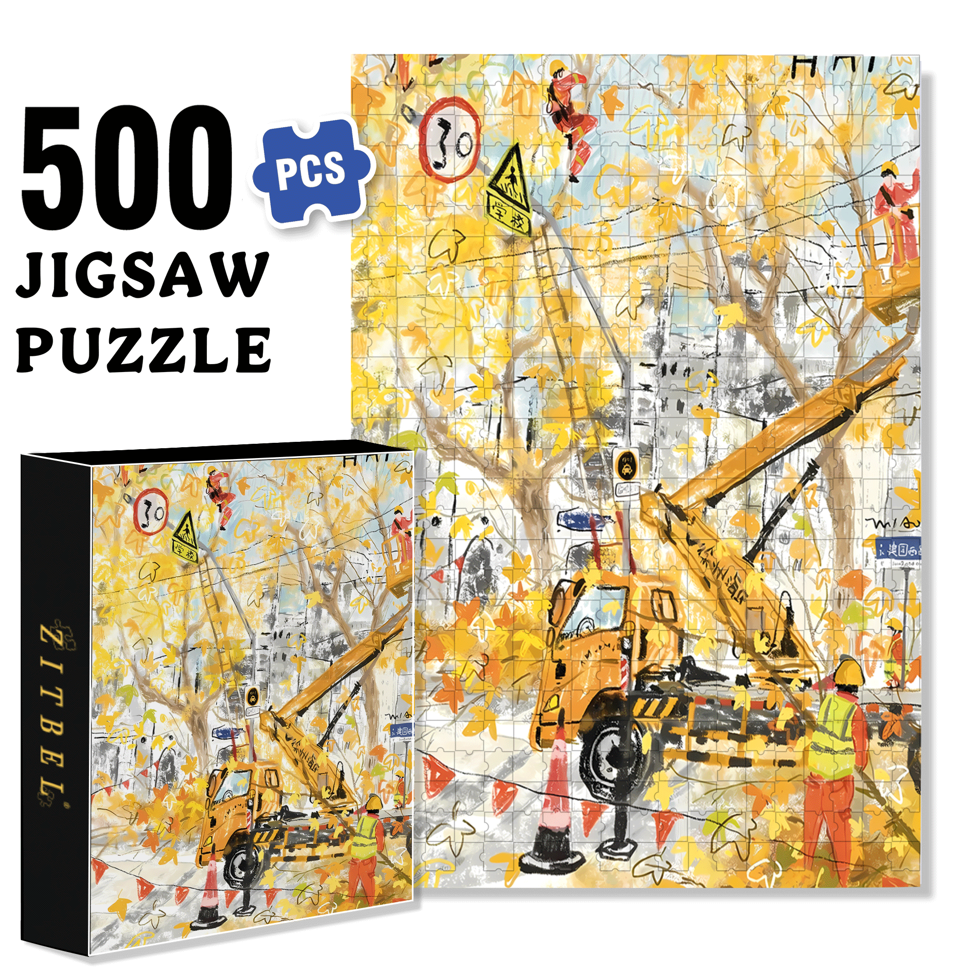 My Autumn Album 4 500pcs/1000pcs Jigsaw Puzzle, Scratch-Resistant, Interactive Family Game & Brain-Boosting DIY Decor, Perfect for Halloween, Christmas & New Year Gifts, Family Puzzle Game