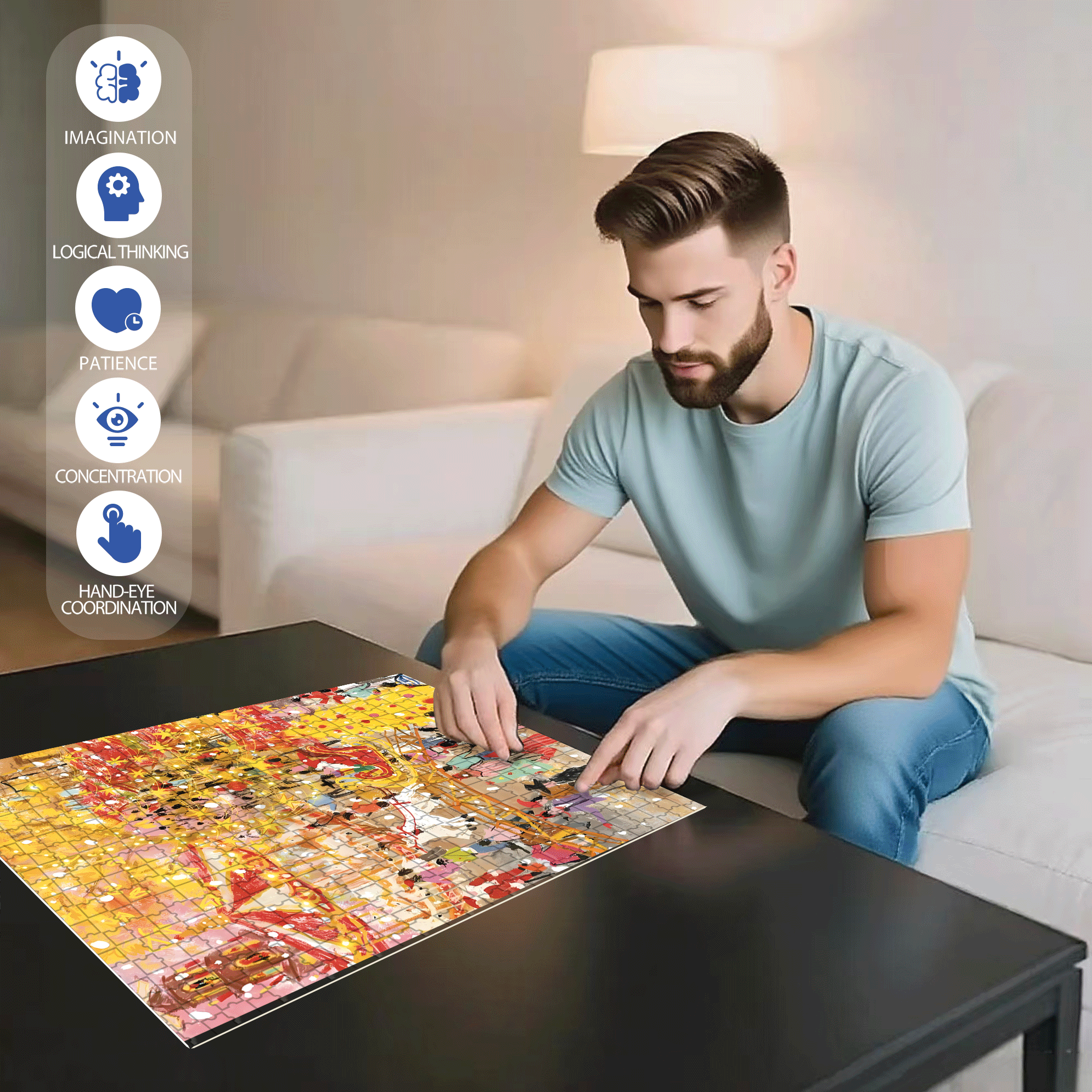 My Christmas Album 500pcs/1000pcs Jigsaw Puzzle, Scratch-Resistant, Interactive Family Game & Brain-Boosting DIY Decor, Perfect for Halloween, Christmas & New Year Gifts, Family Puzzle Game