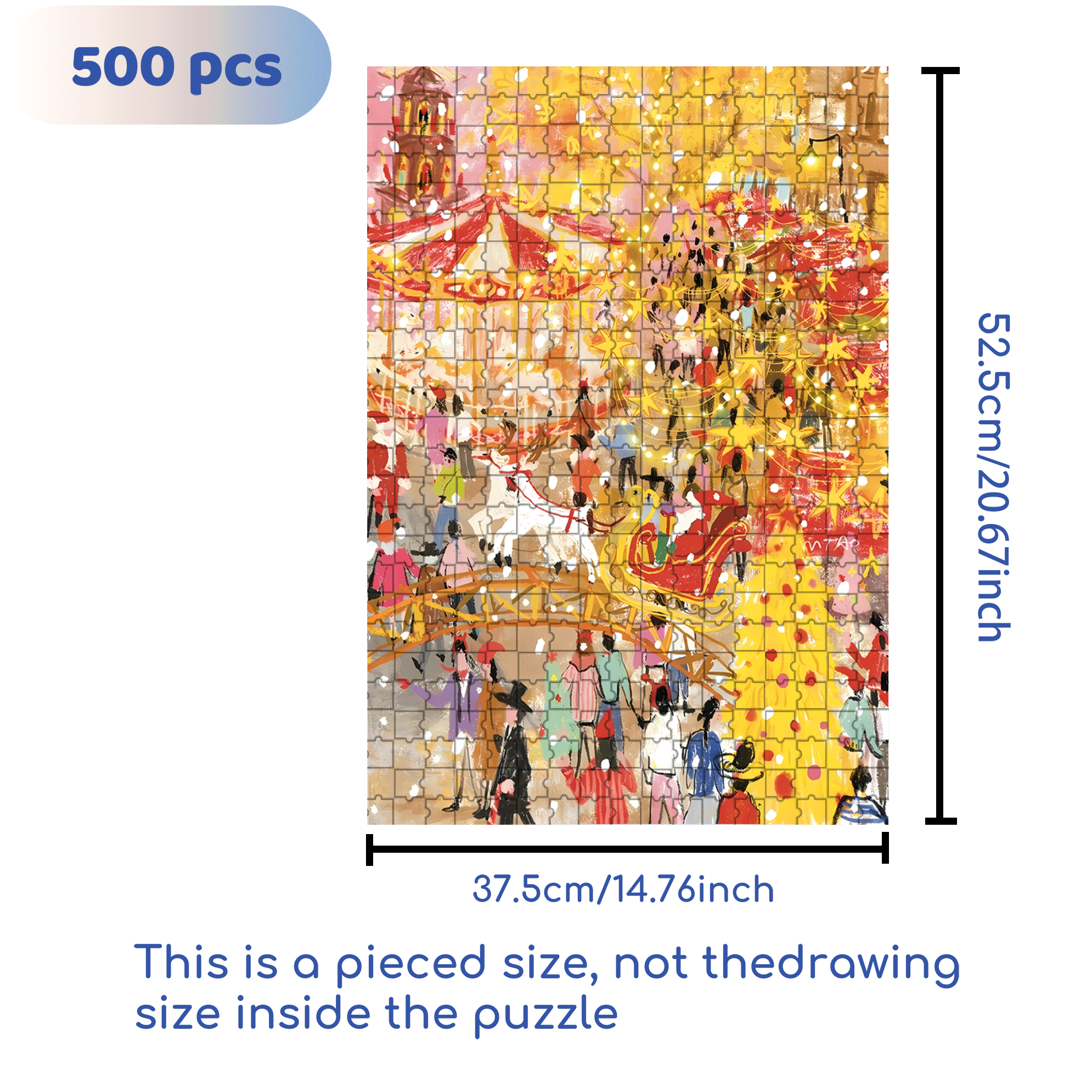 My Christmas Album 500pcs/1000pcs Jigsaw Puzzle, Scratch-Resistant, Interactive Family Game & Brain-Boosting DIY Decor, Perfect for Halloween, Christmas & New Year Gifts, Family Puzzle Game