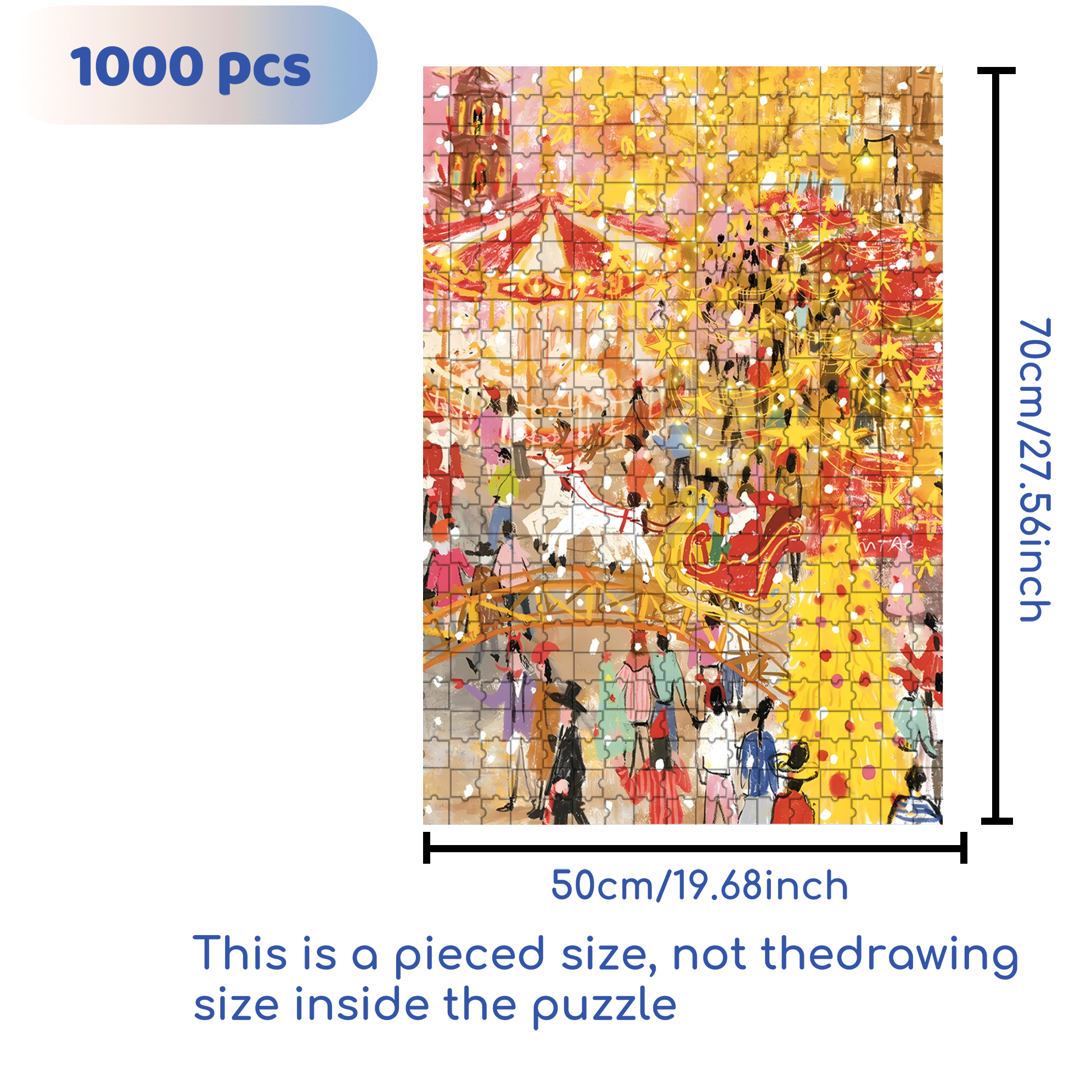 My Christmas Album 500pcs/1000pcs Jigsaw Puzzle, Scratch-Resistant, Interactive Family Game & Brain-Boosting DIY Decor, Perfect for Halloween, Christmas & New Year Gifts, Family Puzzle Game