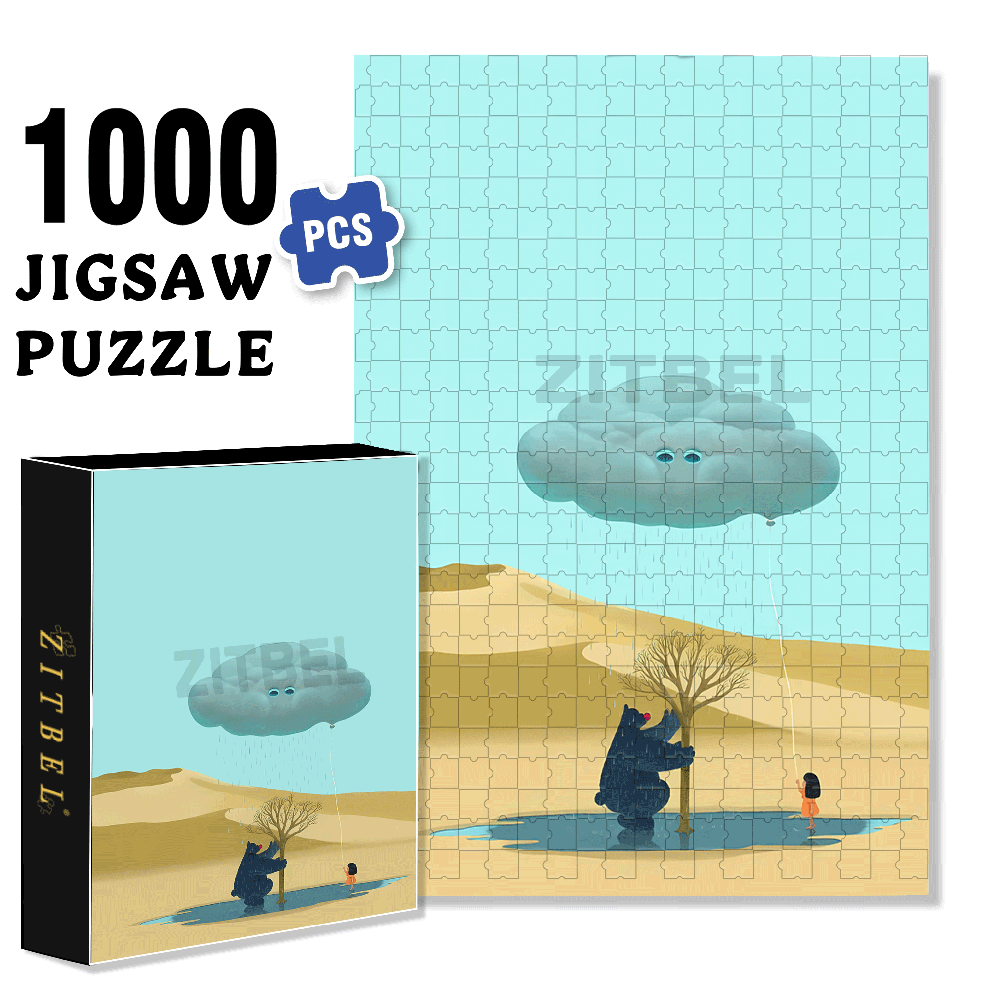 OASIS 500pcs/1000pcs Jigsaw Puzzle, Scratch-Resistant, Interactive Family Game & Brain-Boosting DIY Decor, Perfect for Halloween, Christmas & New Year Gifts, Family Puzzle Game
