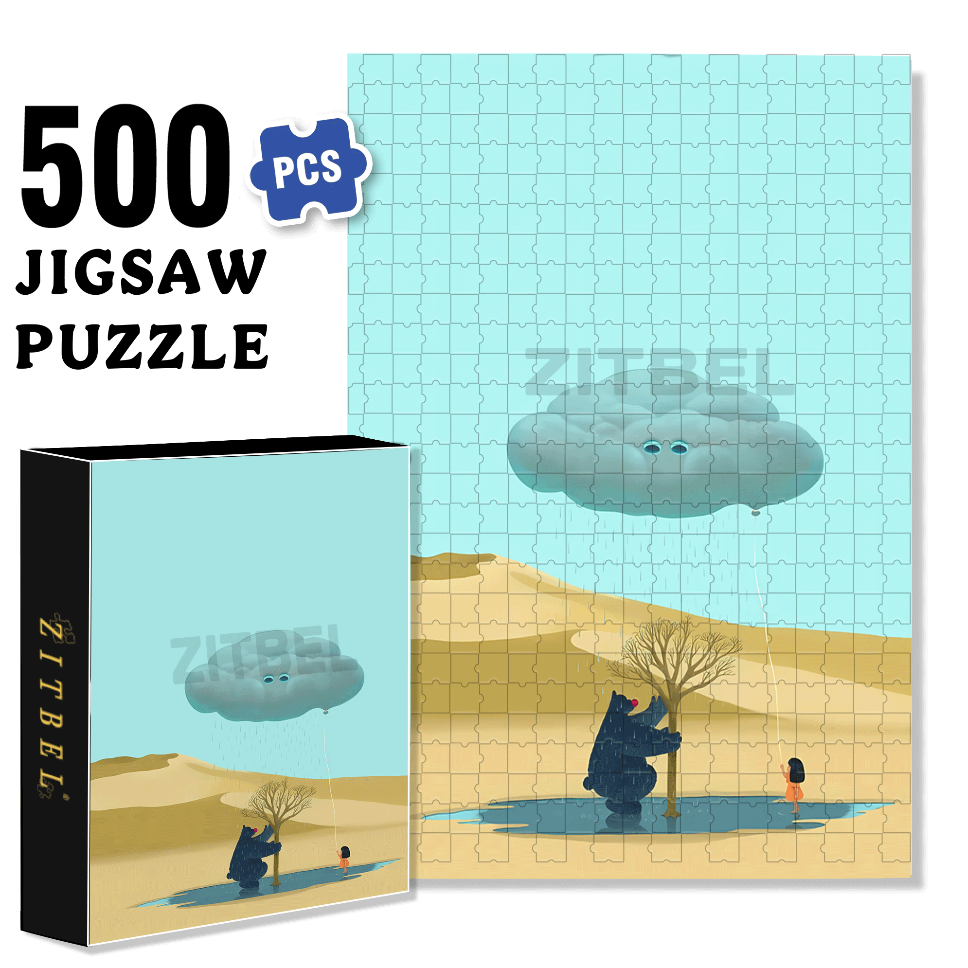 OASIS 500pcs/1000pcs Jigsaw Puzzle, Scratch-Resistant, Interactive Family Game & Brain-Boosting DIY Decor, Perfect for Halloween, Christmas & New Year Gifts, Family Puzzle Game