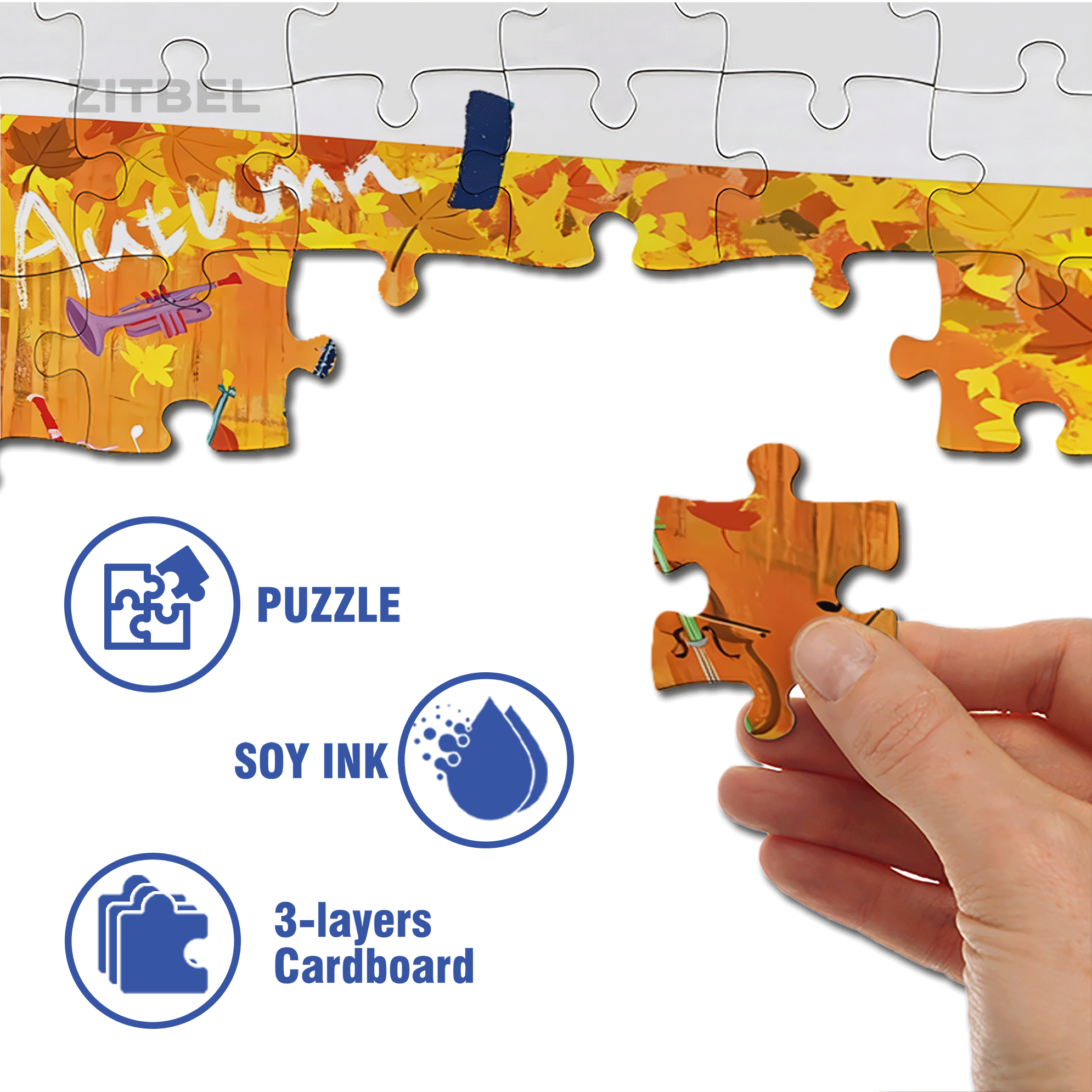 Performance Time 2 500pcs/1000pcs Jigsaw Puzzle, Scratch-Resistant, Interactive Family Game & Brain-Boosting DIY Decor, Perfect for Halloween, Christmas & New Year Gifts, Family Puzzle Game