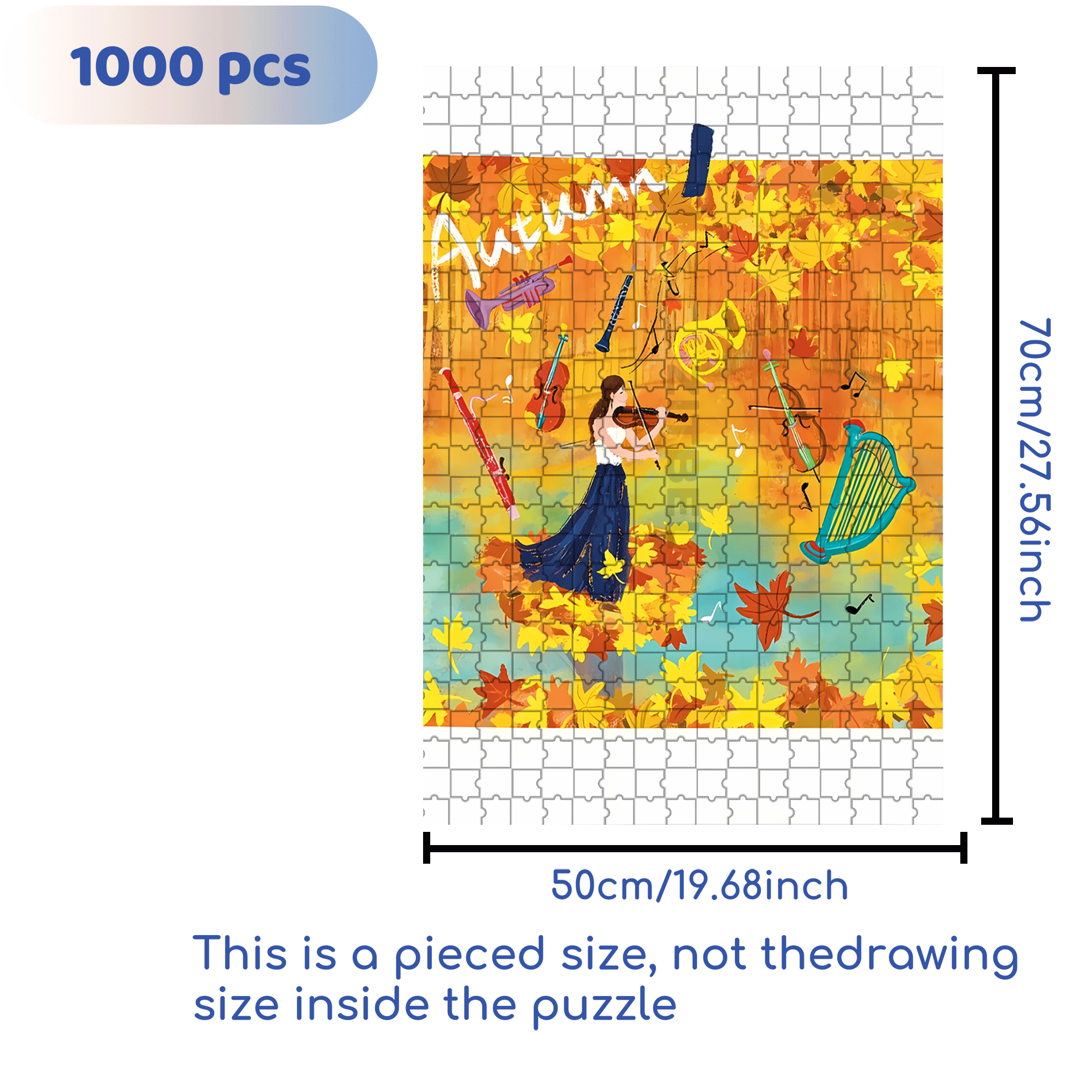 Performance Time 2 500pcs/1000pcs Jigsaw Puzzle, Scratch-Resistant, Interactive Family Game & Brain-Boosting DIY Decor, Perfect for Halloween, Christmas & New Year Gifts, Family Puzzle Game