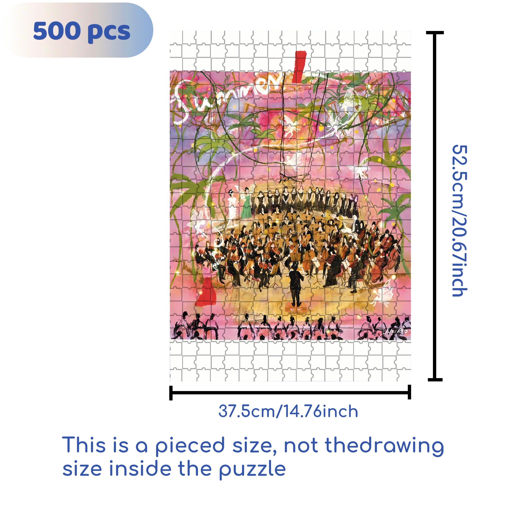Performance Time 3 500pcs/1000pcs Jigsaw Puzzle, Scratch-Resistant, Interactive Family Game & Brain-Boosting DIY Decor, Perfect for Halloween, Christmas & New Year Gifts, Family Puzzle Game