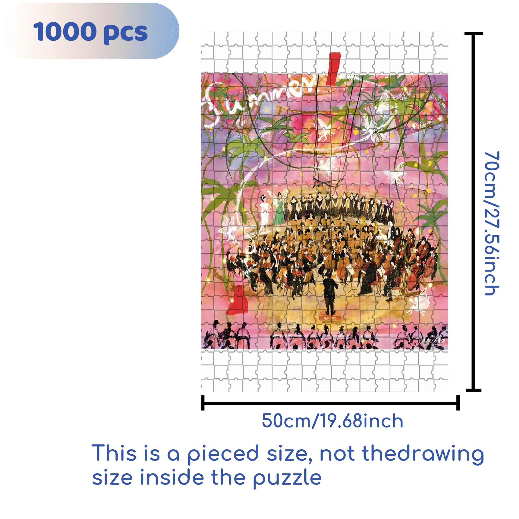 Performance Time 3 500pcs/1000pcs Jigsaw Puzzle, Scratch-Resistant, Interactive Family Game & Brain-Boosting DIY Decor, Perfect for Halloween, Christmas & New Year Gifts, Family Puzzle Game