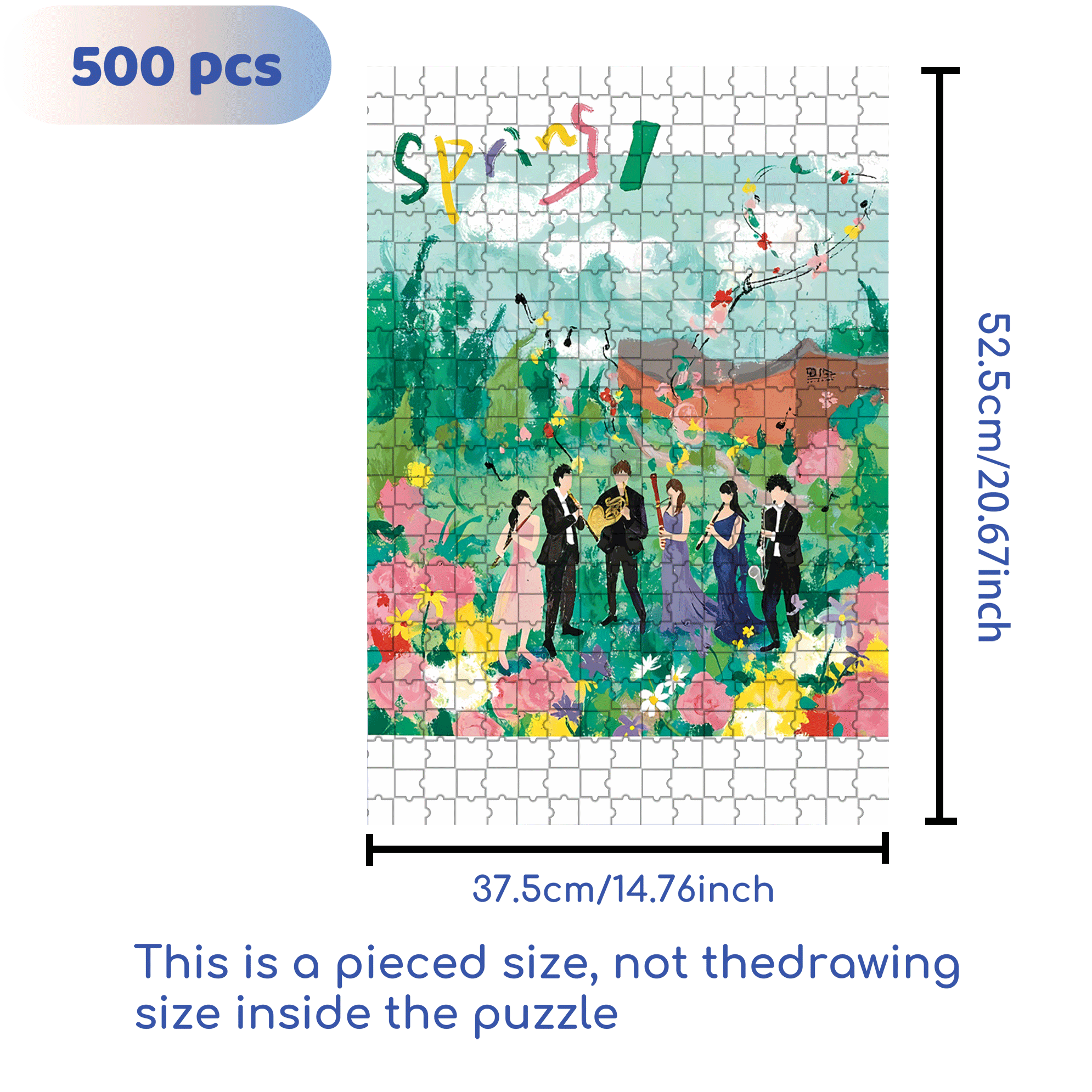 Performance Time 4 500pcs/1000pcs Jigsaw Puzzle, Scratch-Resistant, Interactive Family Game & Brain-Boosting DIY Decor, Perfect for Halloween, Christmas & New Year Gifts, Family Puzzle Game