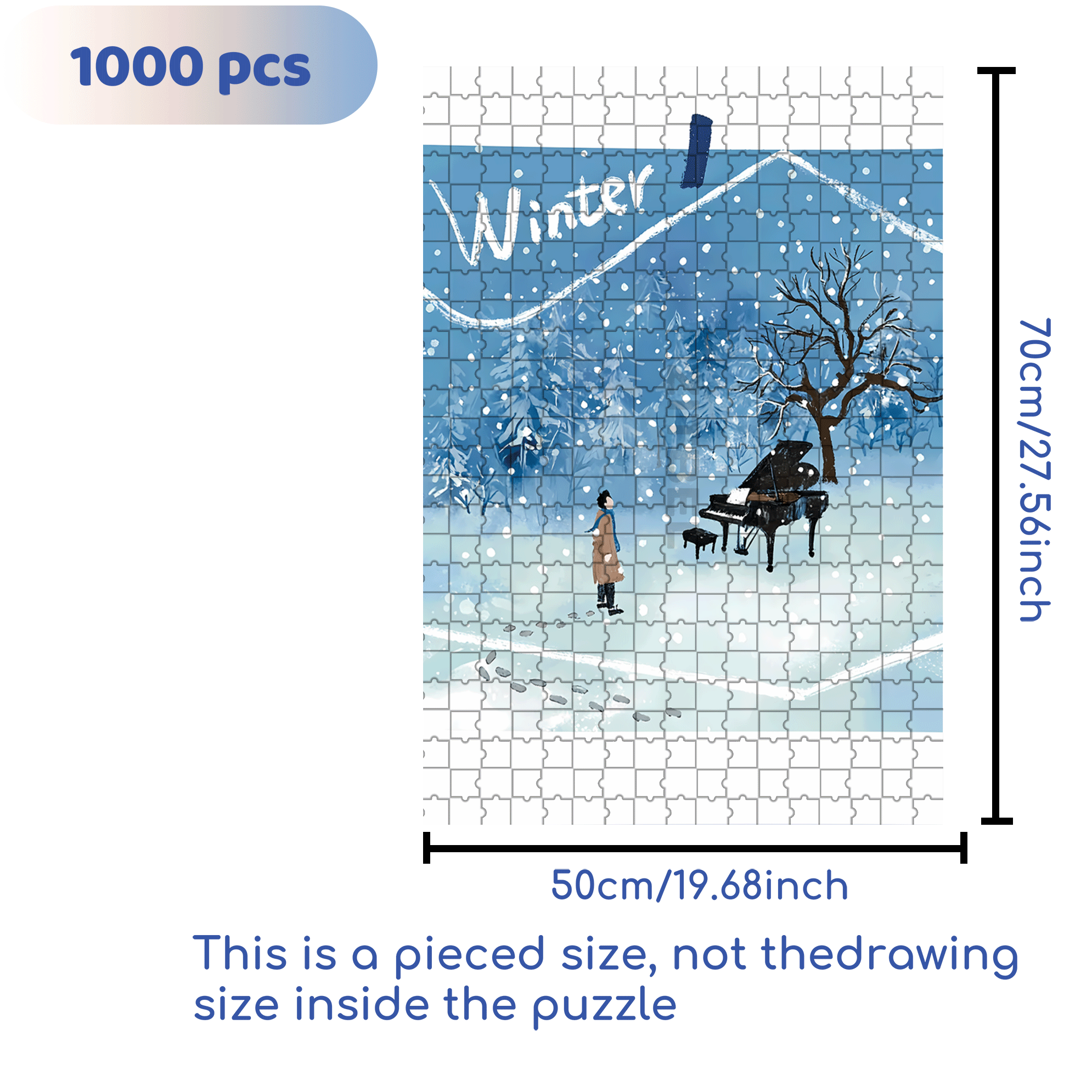 Performance Time 500pcs/1000pcs Jigsaw Puzzle, Scratch-Resistant, Interactive Family Game & Brain-Boosting DIY Decor, Perfect for Halloween, Christmas & New Year Gifts, Family Puzzle Game