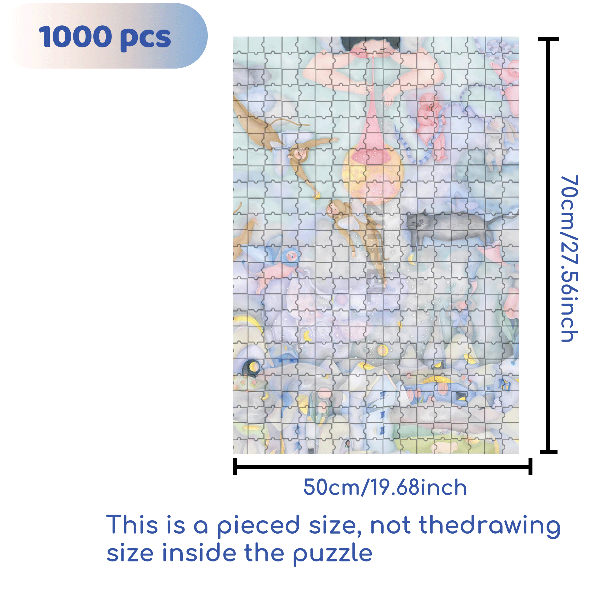 Profound 500pcs/1000pcs Jigsaw Puzzle, Scratch-Resistant, Interactive Family Game & Brain-Boosting DIY Decor, Perfect for Halloween, Christmas & New Year Gifts, Family Puzzle Game