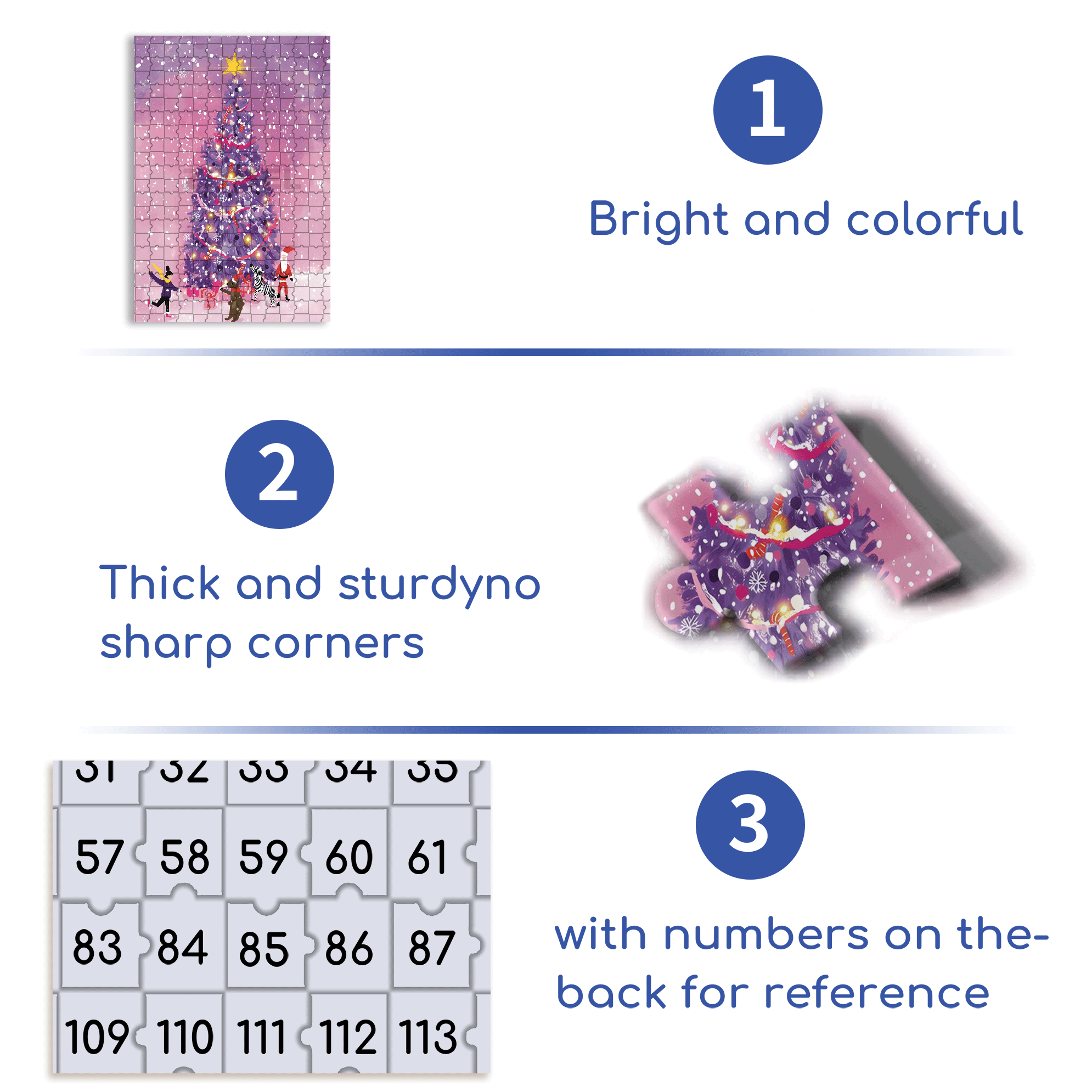 Purple Christmas Tree 2 500pcs/1000pcs Jigsaw Puzzle, Scratch-Resistant, Interactive Family Game & Brain-Boosting DIY Decor, Perfect for Halloween, Christmas & New Year Gifts, Family Puzzle Game