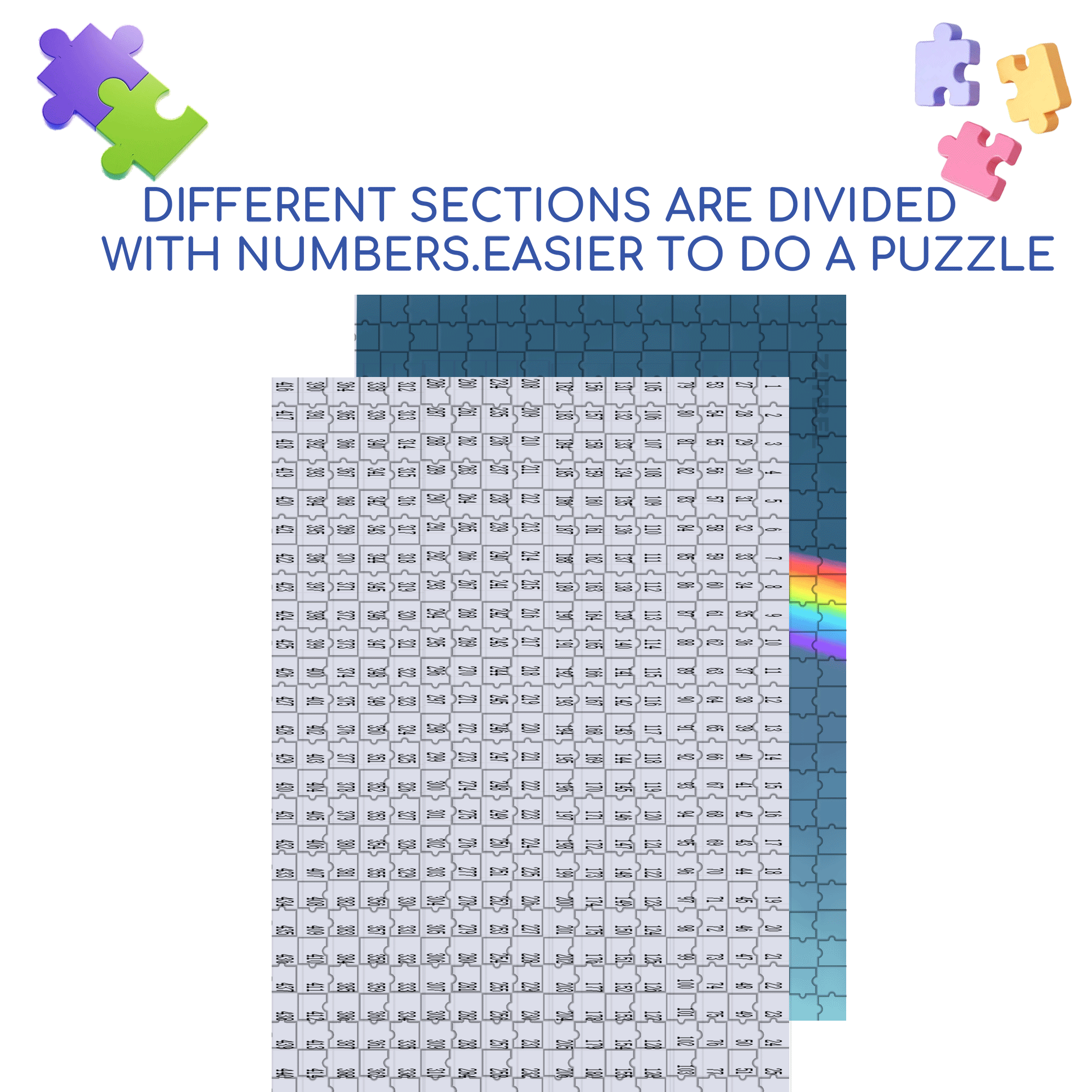Rainbow Paradise 500pcs/1000pcs Jigsaw Puzzle, Scratch-Resistant, Interactive Family Game & Brain-Boosting DIY Decor, Perfect for Halloween, Christmas & New Year Gifts, Family Puzzle Game